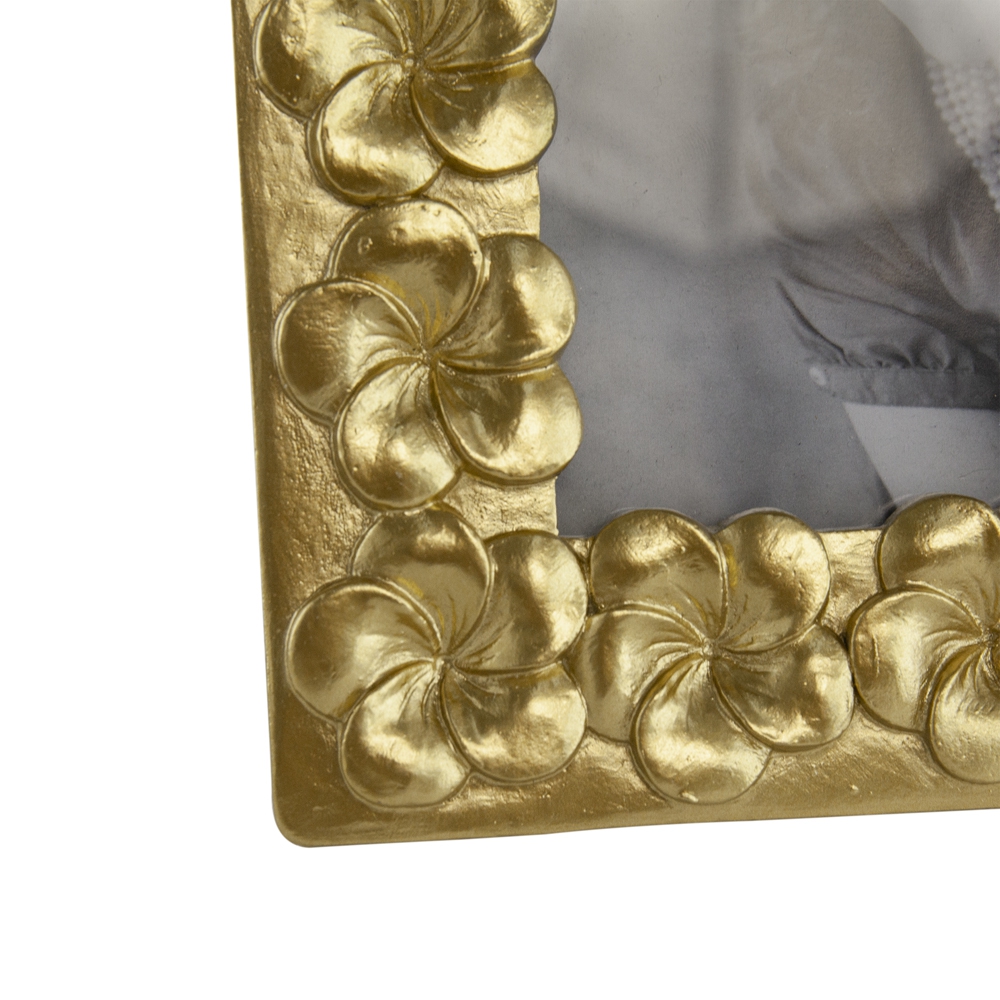 6.5x8.5" Vintage Gold Photo Frame with Flower Design