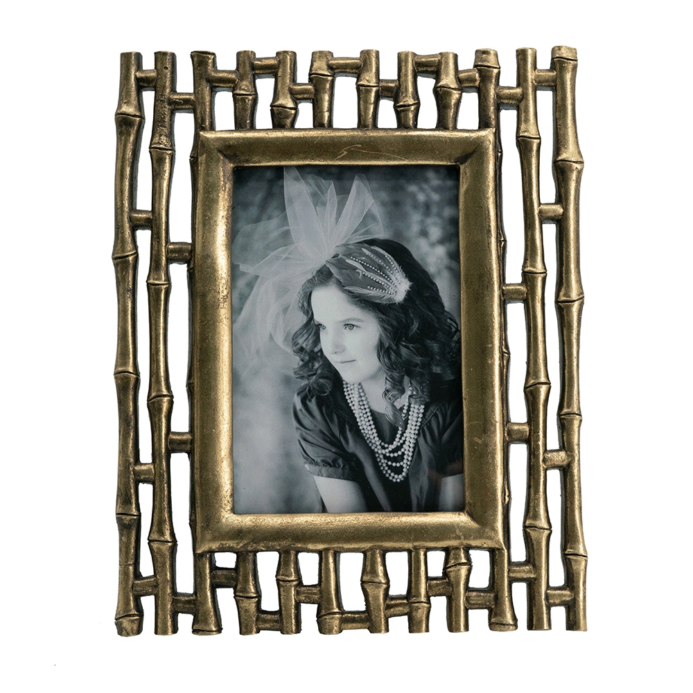 Set of 2, 7.5x9.5" Gold Photo Frame, 4x6" Opening