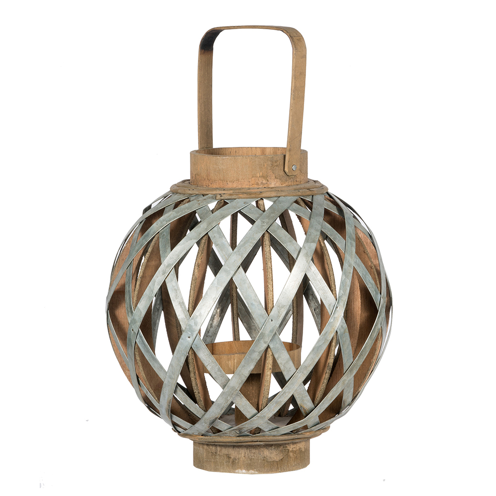 Decorative Lantern with Handle, Wooden Lantern for Indoor Outdoor, Home Garden Wedding