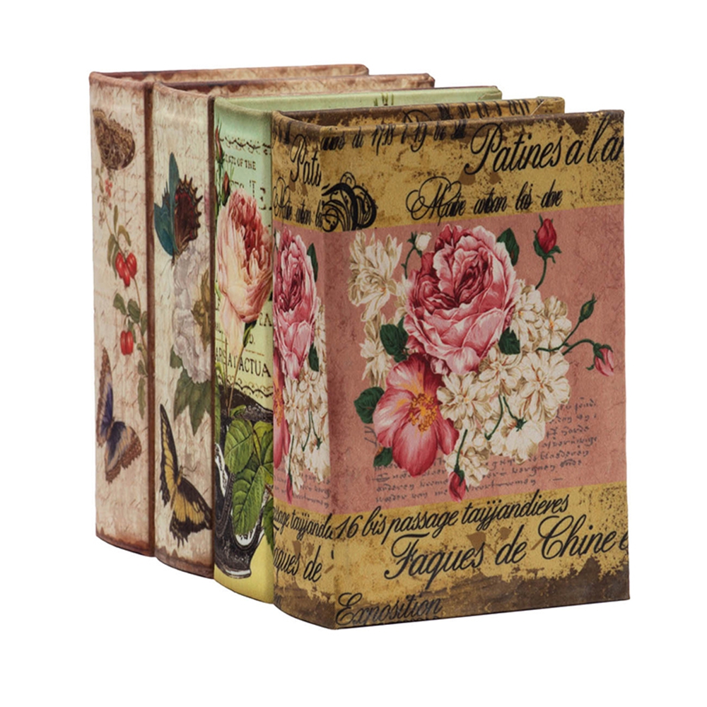 Set of 4 Book Boxes, 5.5x4x2"