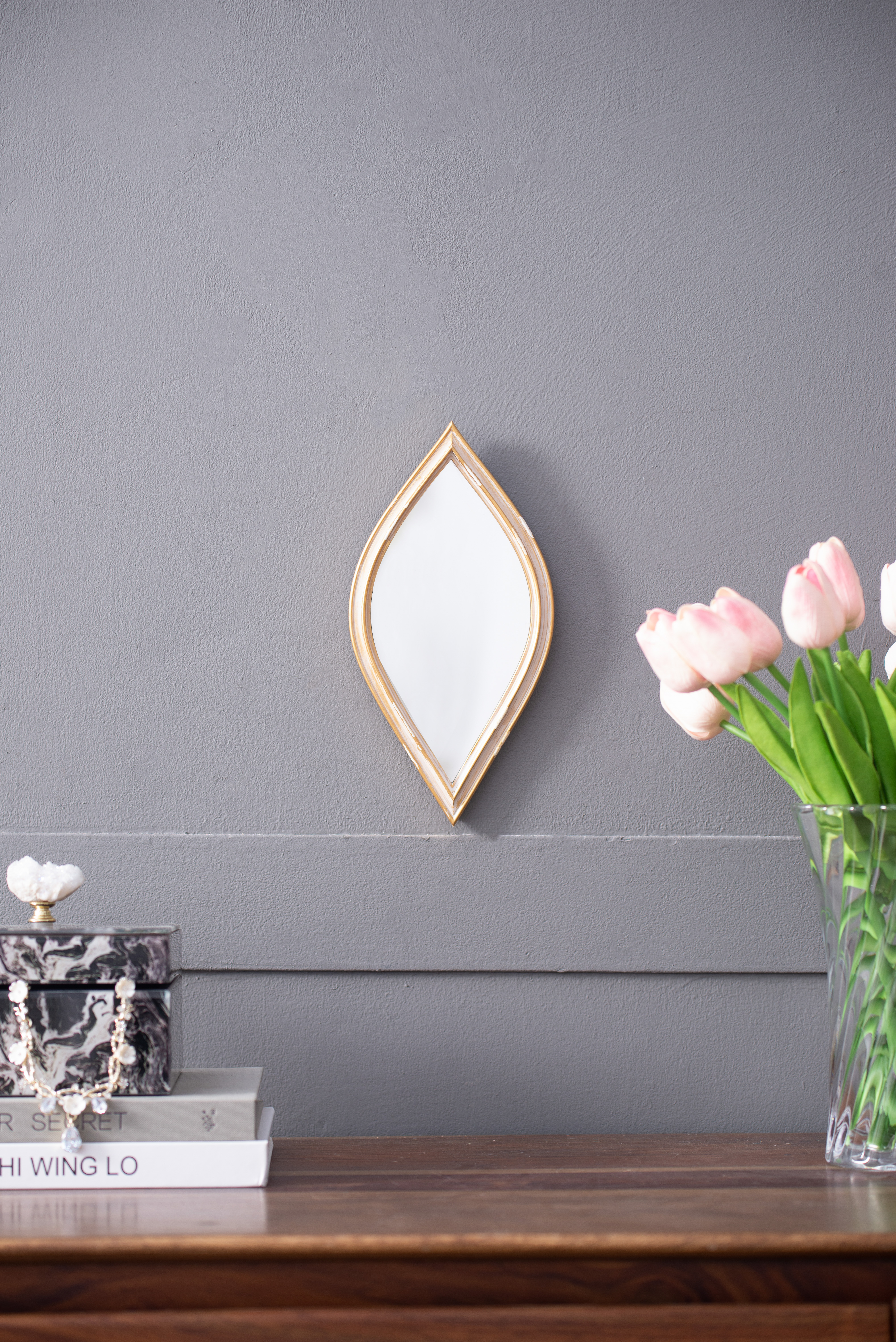 Small Decorative Mirror for Wall Decor, 2 Pieces Wall Accent, 4.5x9.5"