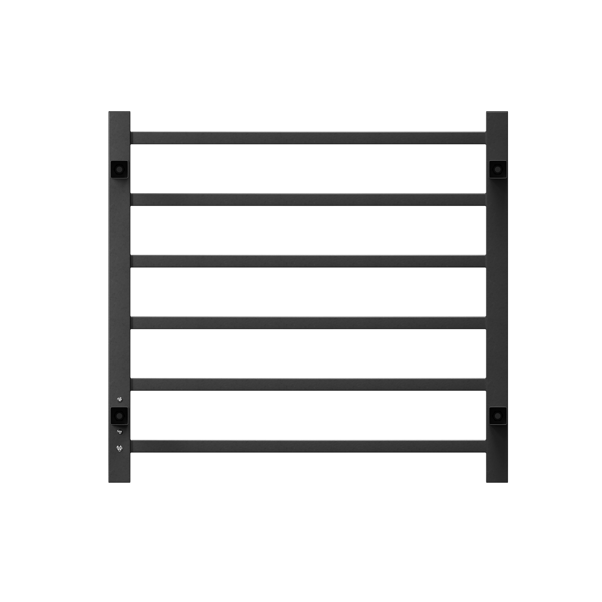 Towel Warmer 6 Bar Electric Heated Towel Rack Wall Mount Plug-in/Bath Towel Heater Matt-Black - Timer