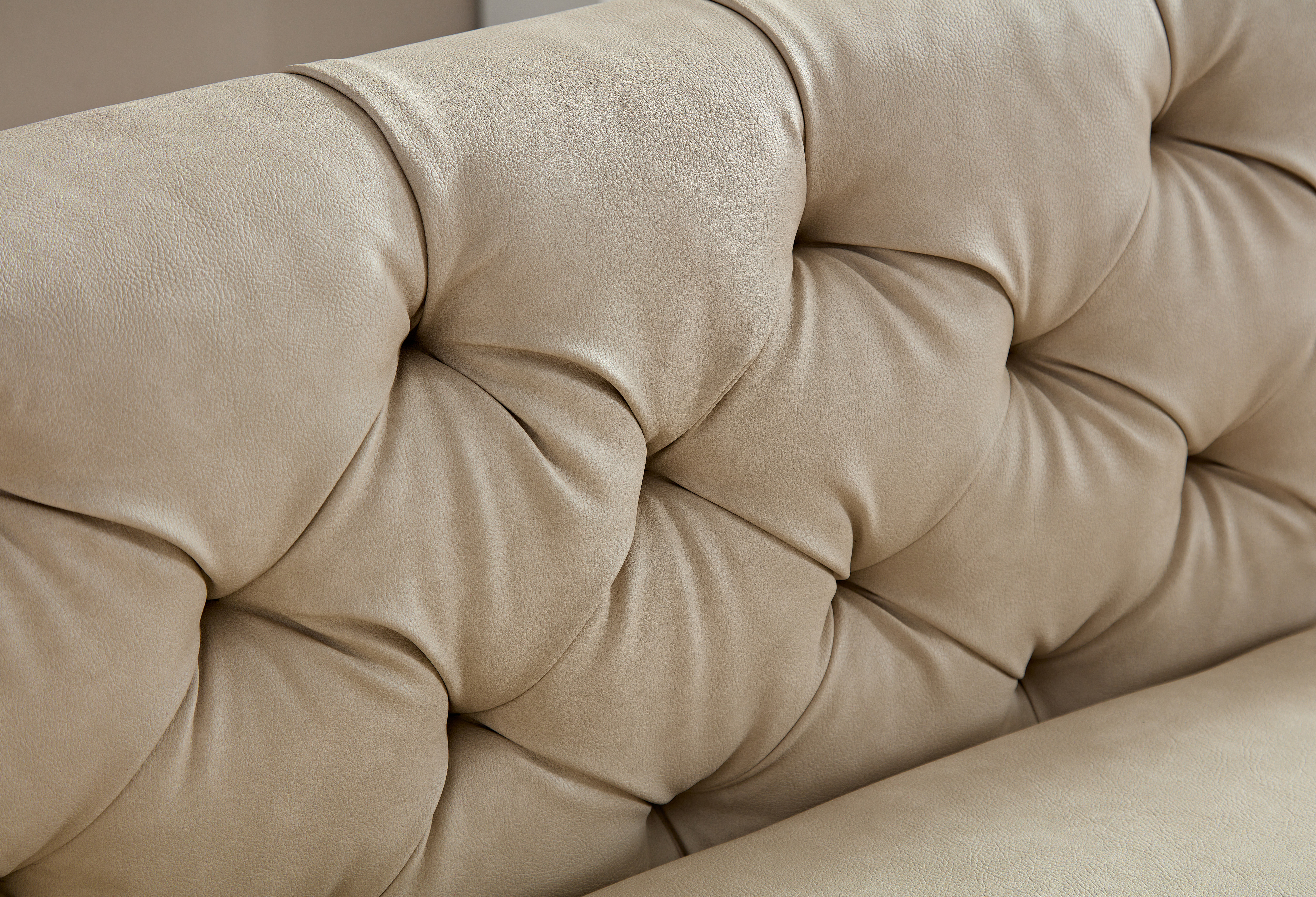 WKS5G Warm beige fabric, sofa presents a warm and elegant appearance