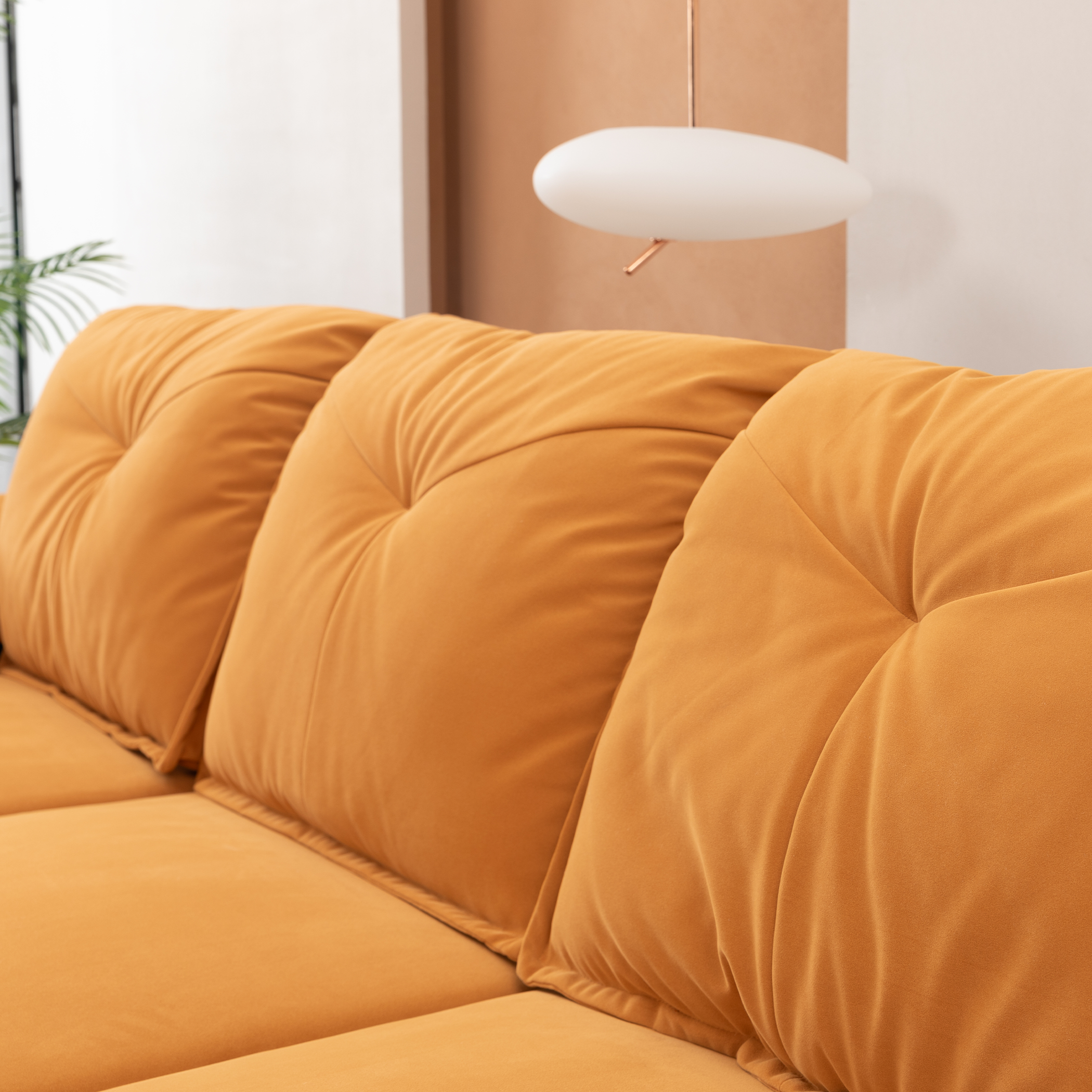 2239O Orange fabric, pillowcase can be removed for cleaning, backrest can also be removed, convenient and easy to care,Can put the living room, bedroom