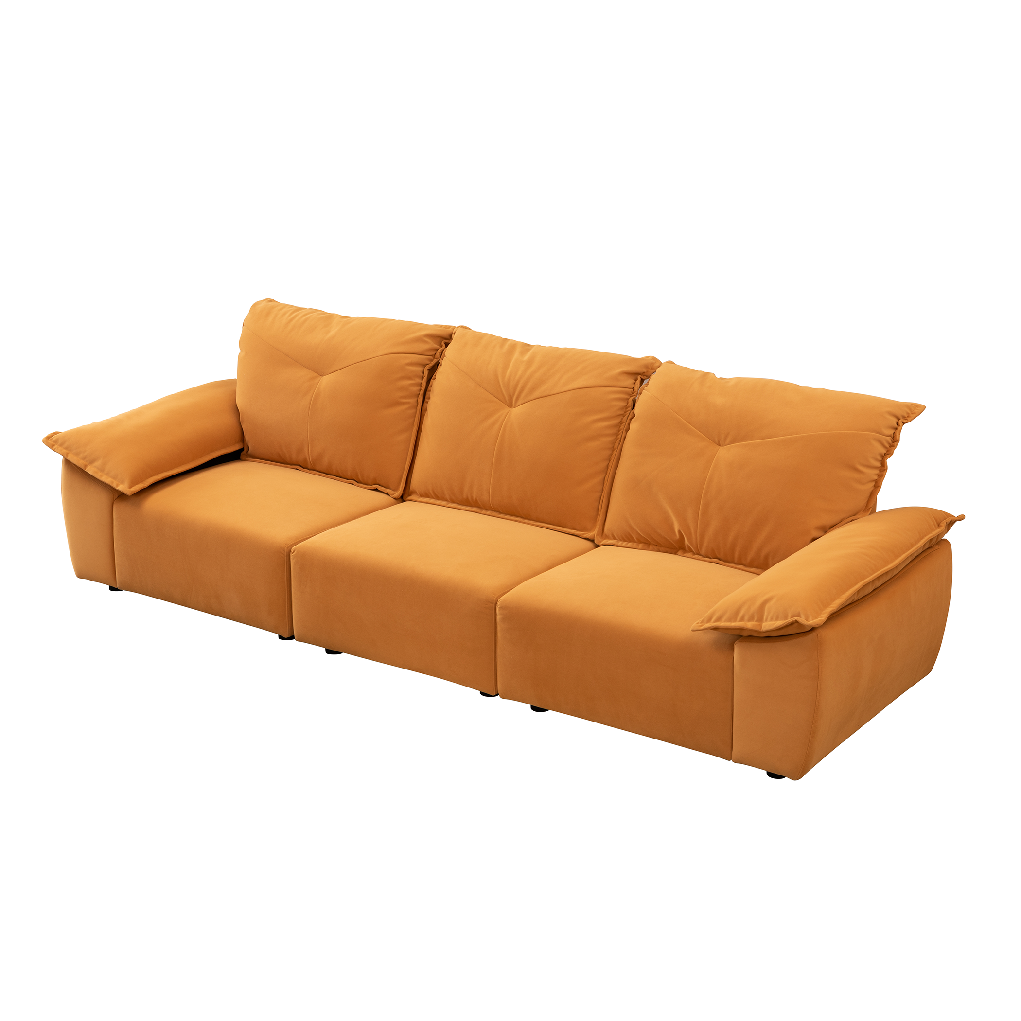 2239O Orange fabric, pillowcase can be removed for cleaning, backrest can also be removed, convenient and easy to care,Can put the living room, bedroom