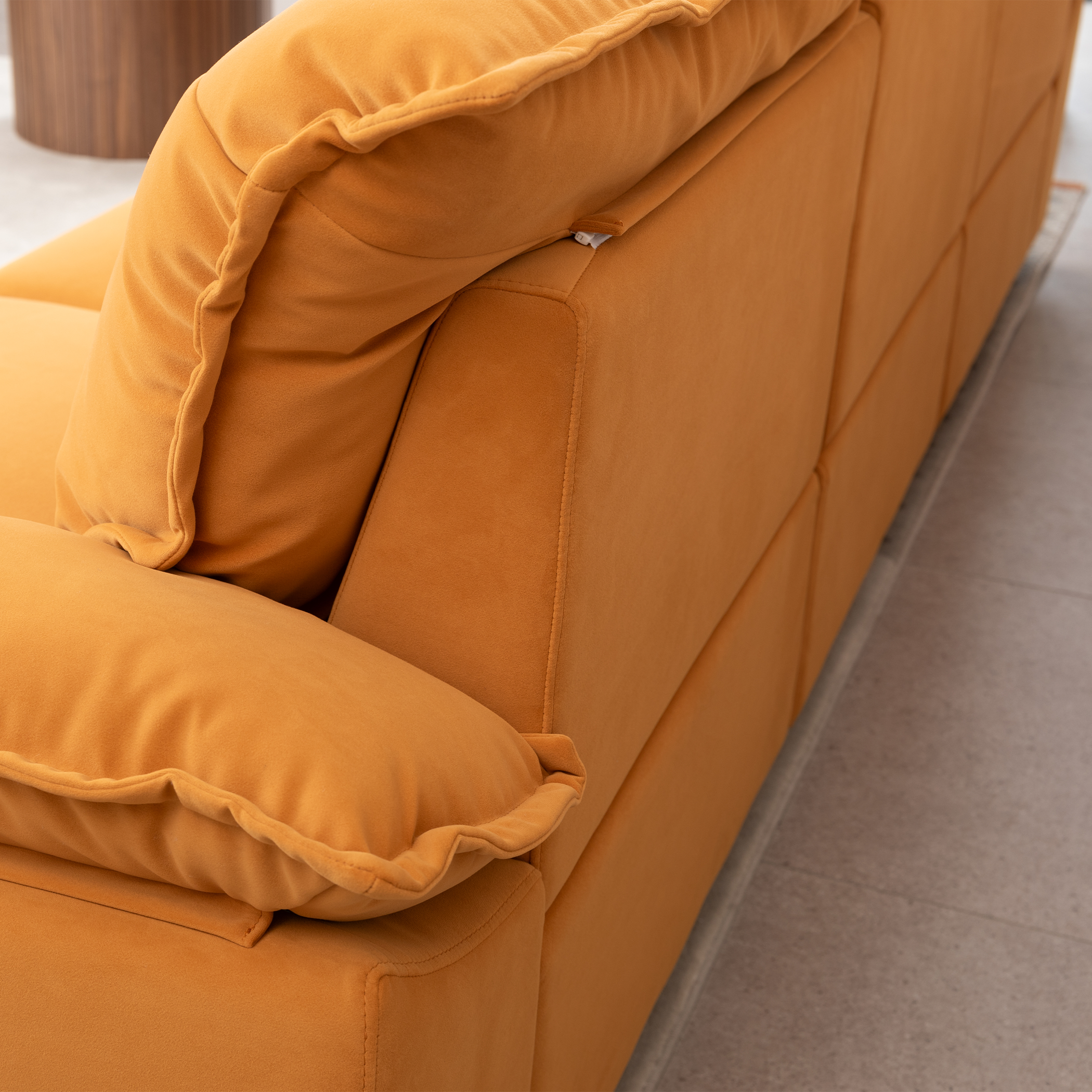 2239O Orange fabric, pillowcase can be removed for cleaning, backrest can also be removed, convenient and easy to care,Can put the living room, bedroom