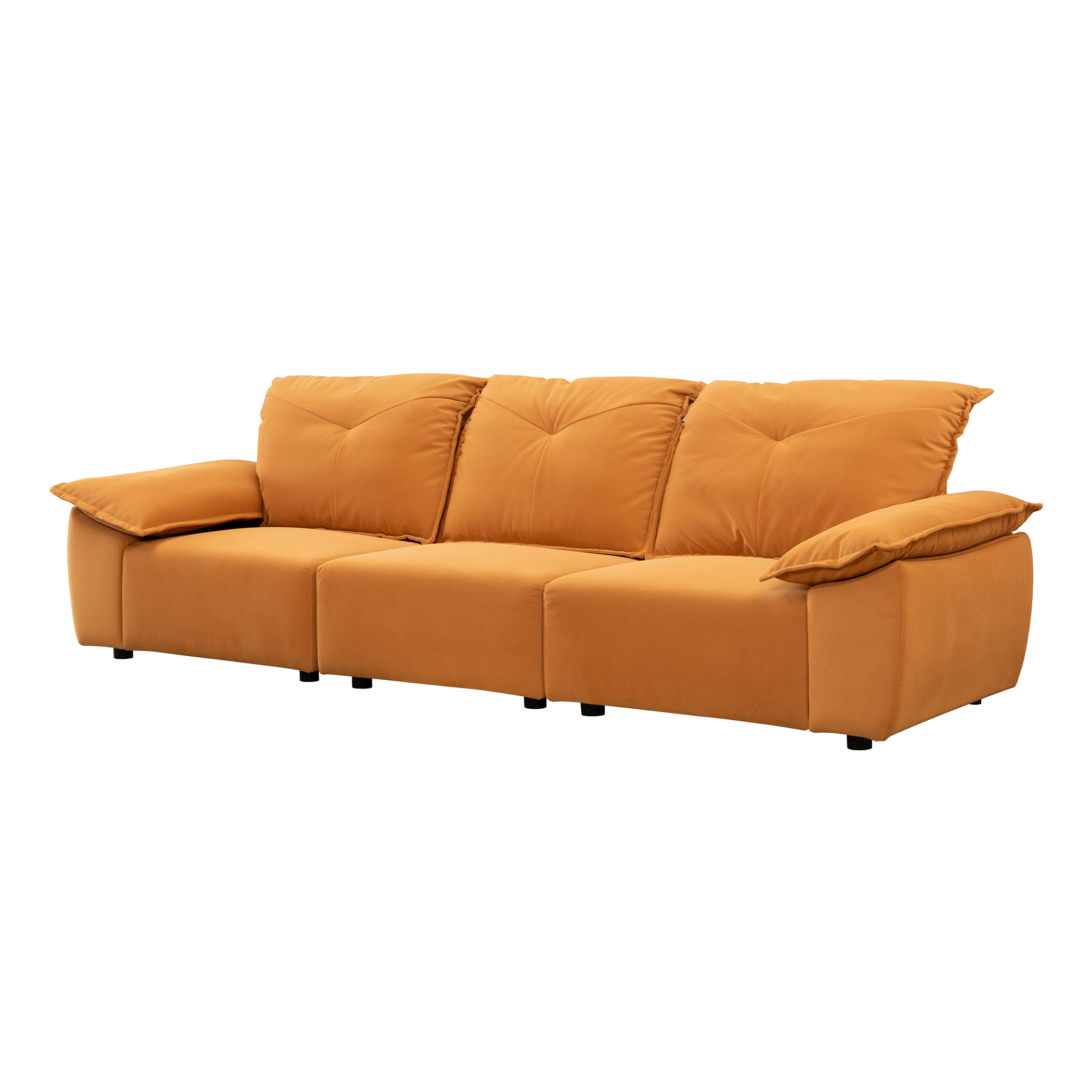 2239O Orange fabric, pillowcase can be removed for cleaning, backrest can also be removed, convenient and easy to care,Can put the living room, bedroom