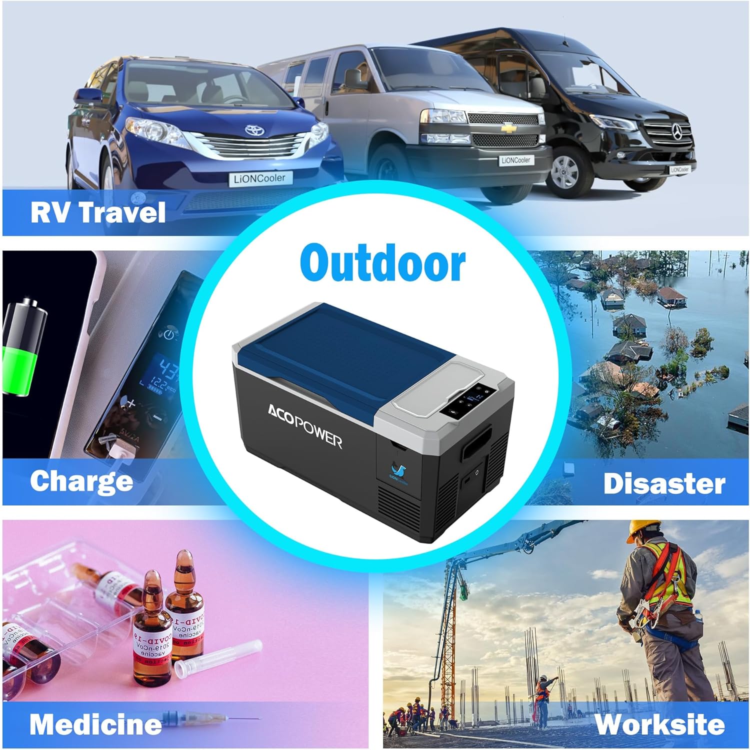 V18 Portable Refrigerator, 19Qt Car Freezer with APP Control,12V,45W Low Noice Cooler for RV, Boat