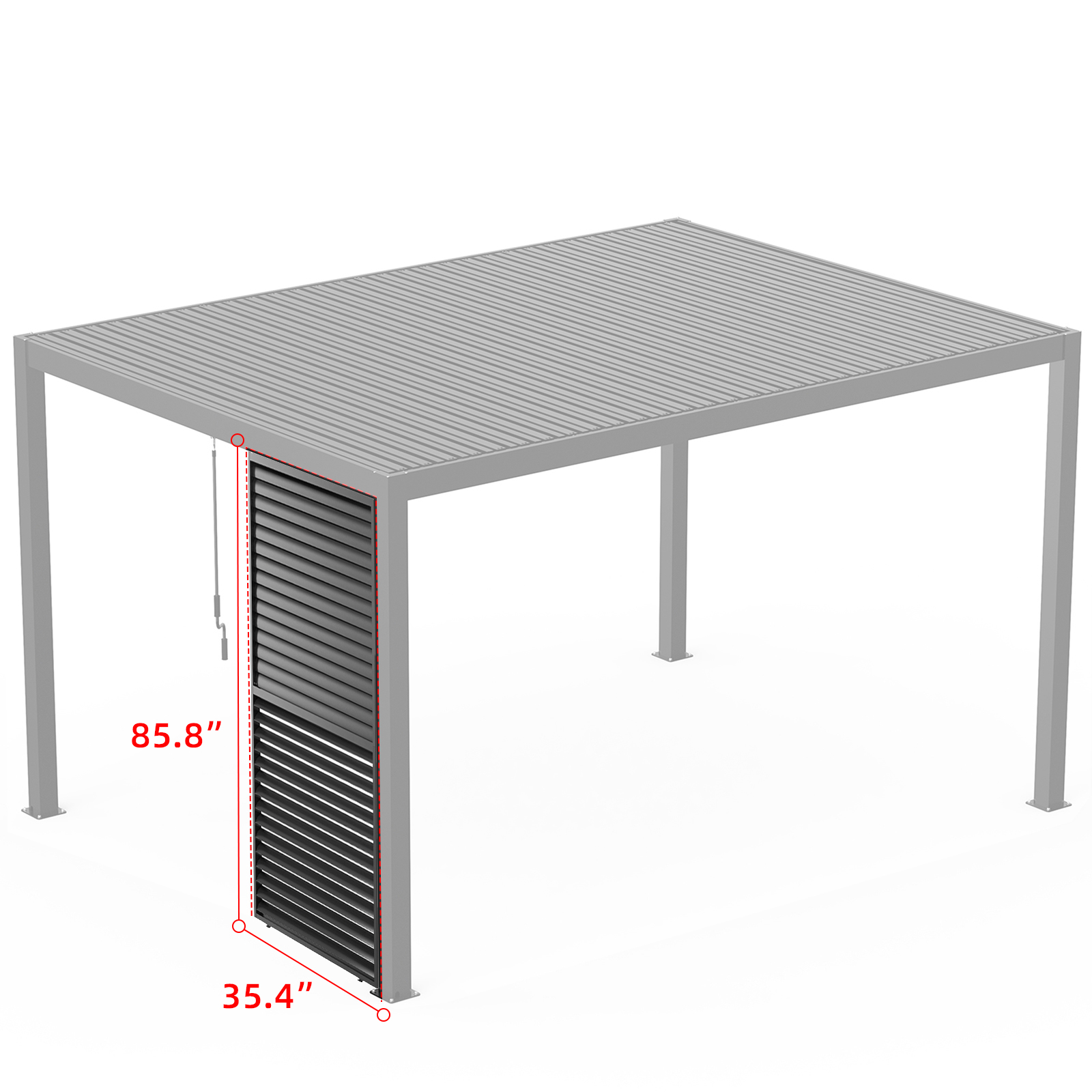 9720 Louver Grille 1/3 10ft aluminum frame & louvers