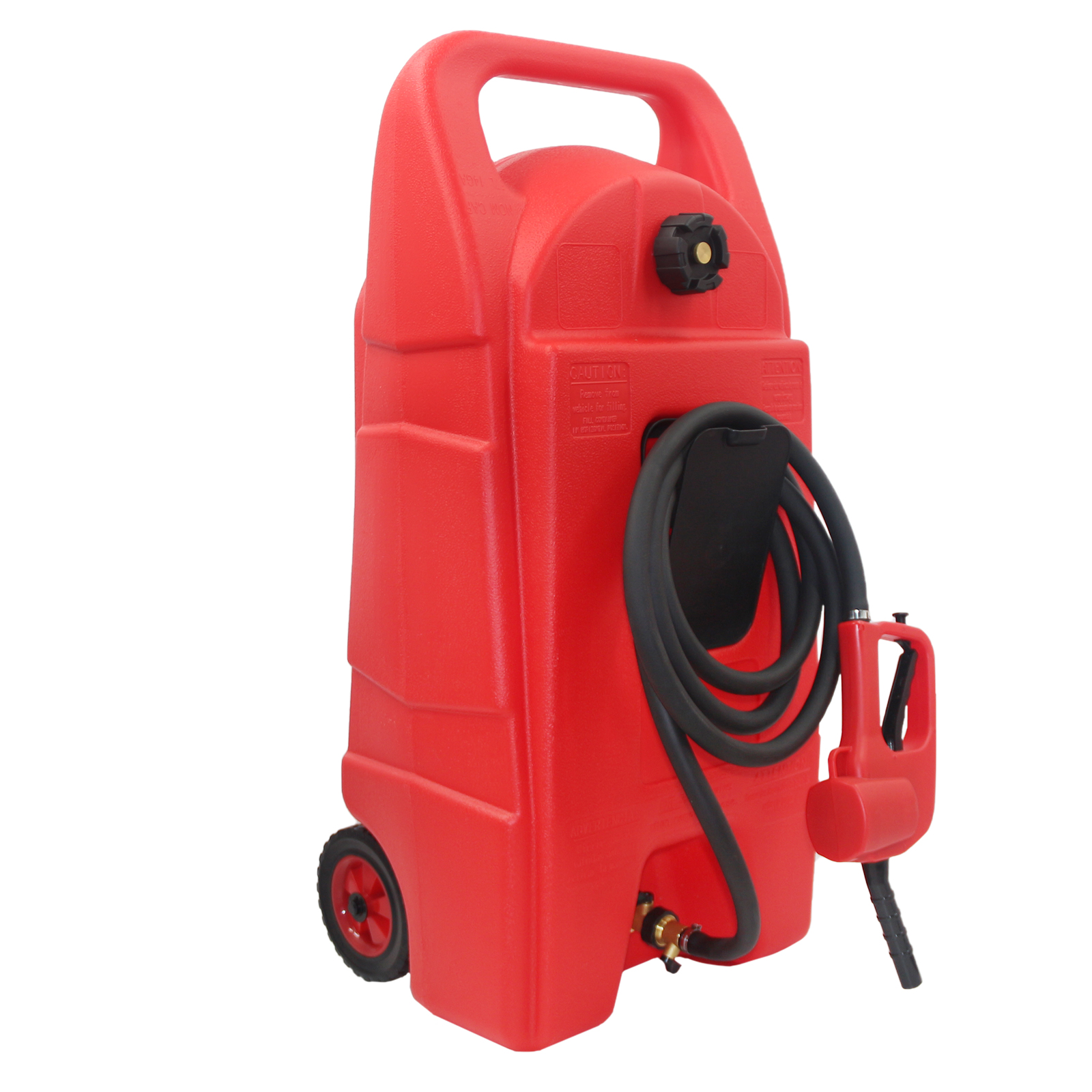 15 Gallon/57 L Gas Caddy With Wheels, Fuel Transfer Tank Gasoline Diesel Can,Fuel Storage Tank For Automobiles ATV Car Mowers Tractors Boat Motorcycle(Red)