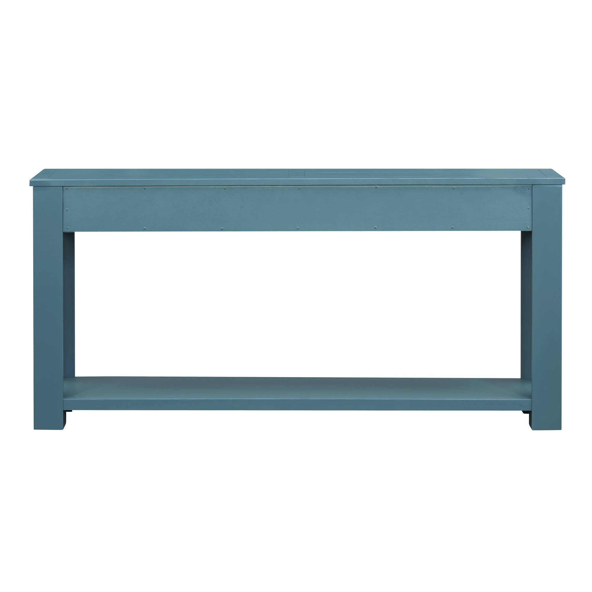 TREXM Console Table/Sofa Table with Storage Drawers and Bottom Shelf for Entryway Hallway(Dark Blue)