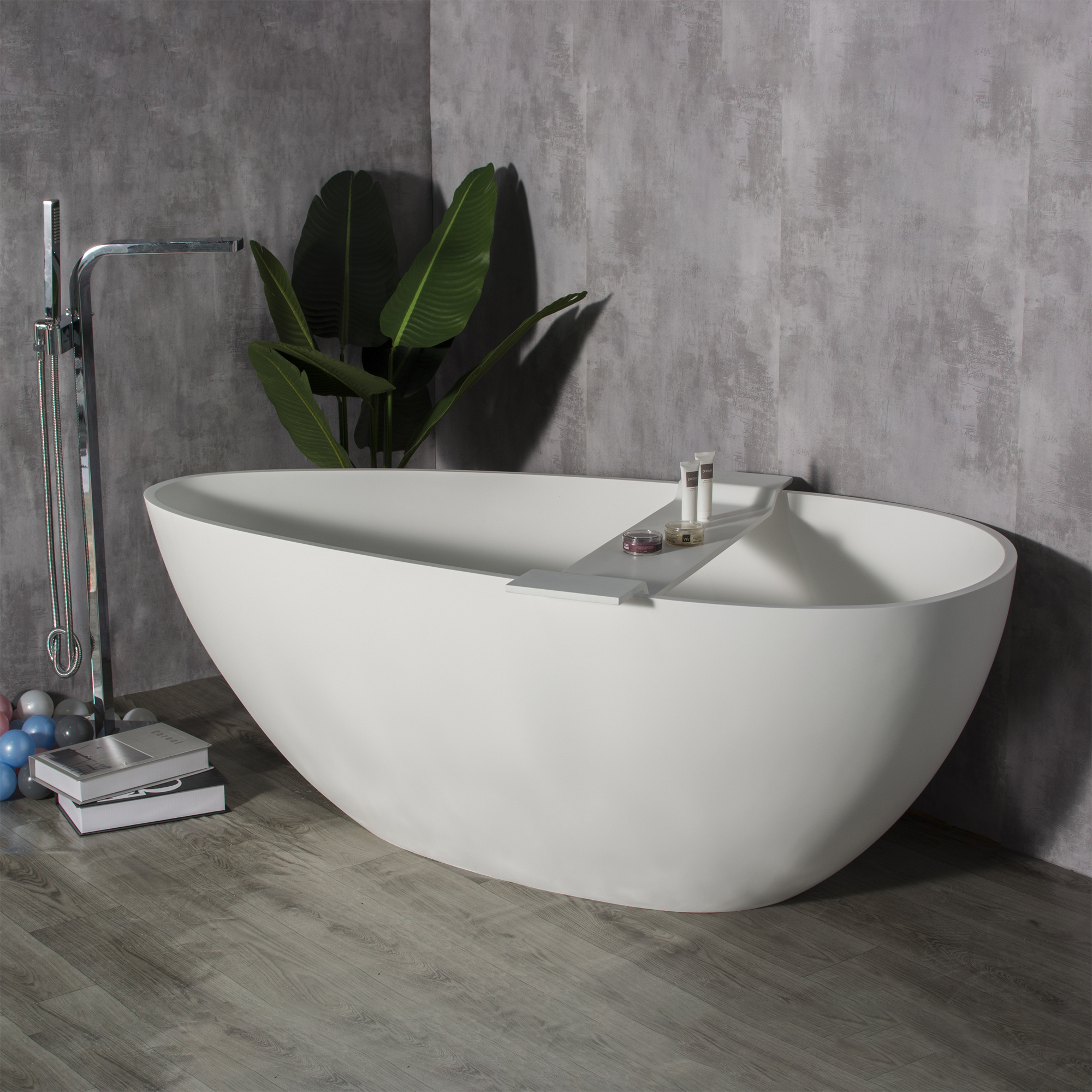 59 inch small size artificial stone solid surface freestanding bathroom bathtub