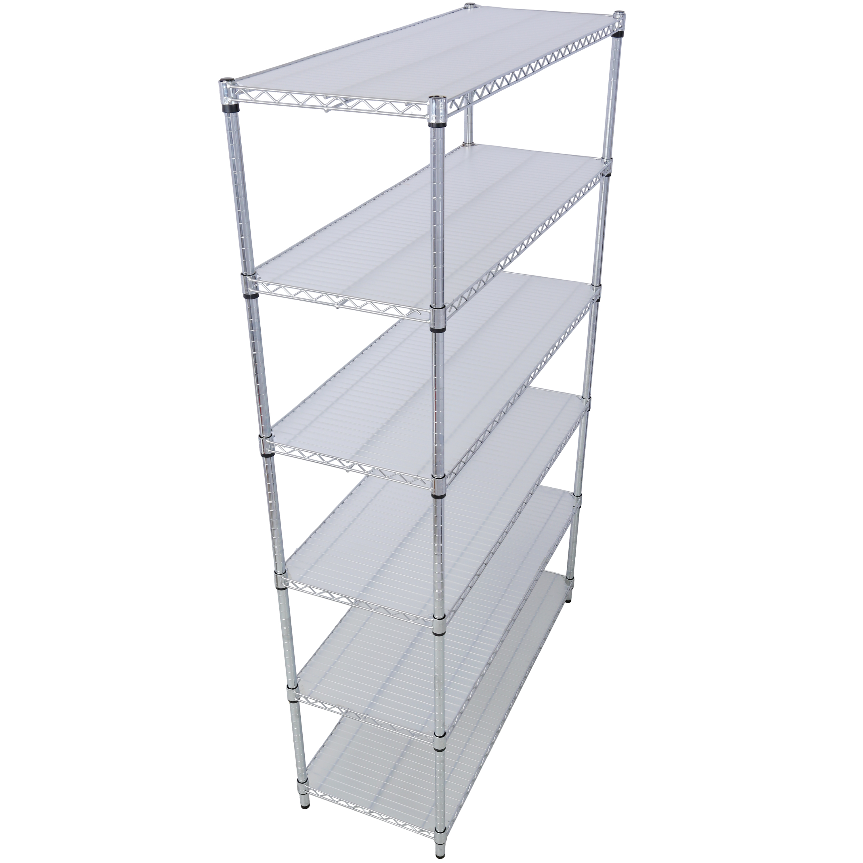 6 Tier 6000lbs Capacity NSF Metal Shelf Wire Shelving Unit, Heavy Duty Adjustable Storage Rack with Wheels & Shelf Liners for Commercial Grade Utility Steel Storage Rack, chrome- 84"H x 48"L x 20"D