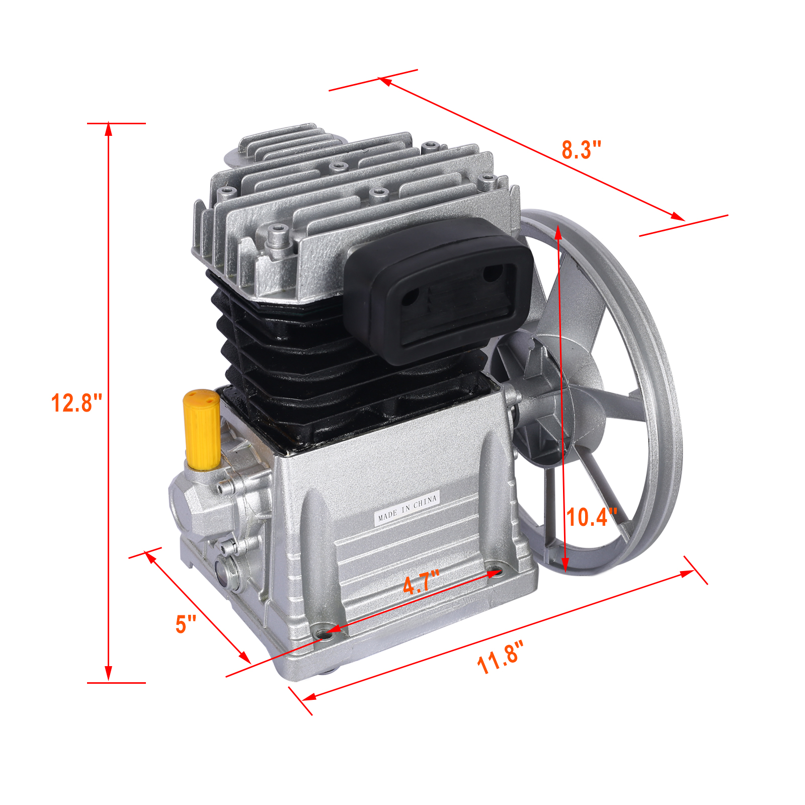 2HP Air Compressor Head Pump 1.5KW Air Compressor Pump Head  ALUMINIUM Piston Style 115PSI