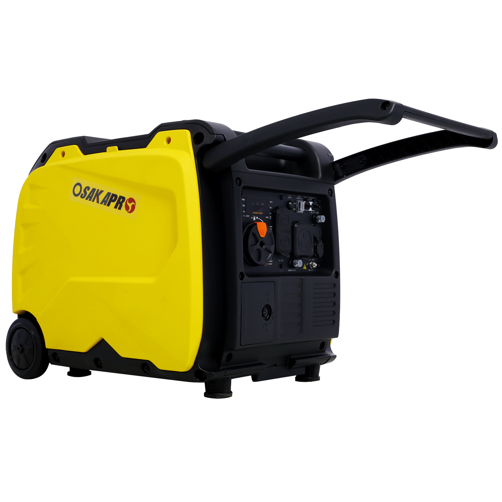 Súper silencioso Generador inversor 4500w generador portátil de arranque eléctrico, mango plegable con ruedas, motor de 212cc 4 tiempos Cumple con CARB EPA