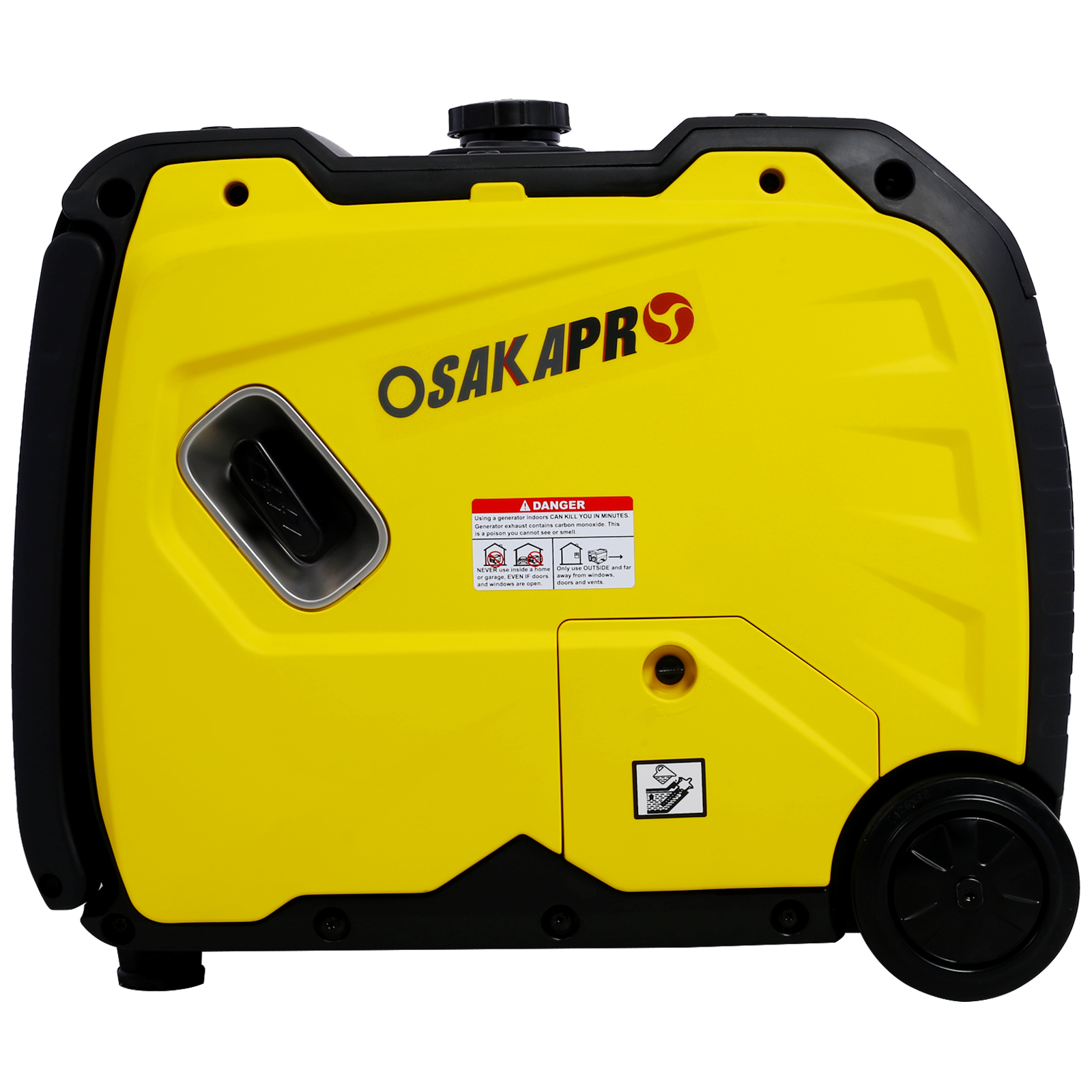 Generator Super quiet Inverter 4500w generator portabel start listrik, pegangan lipat dengan roda, 212cc 4 stroke CARB EPA compliant