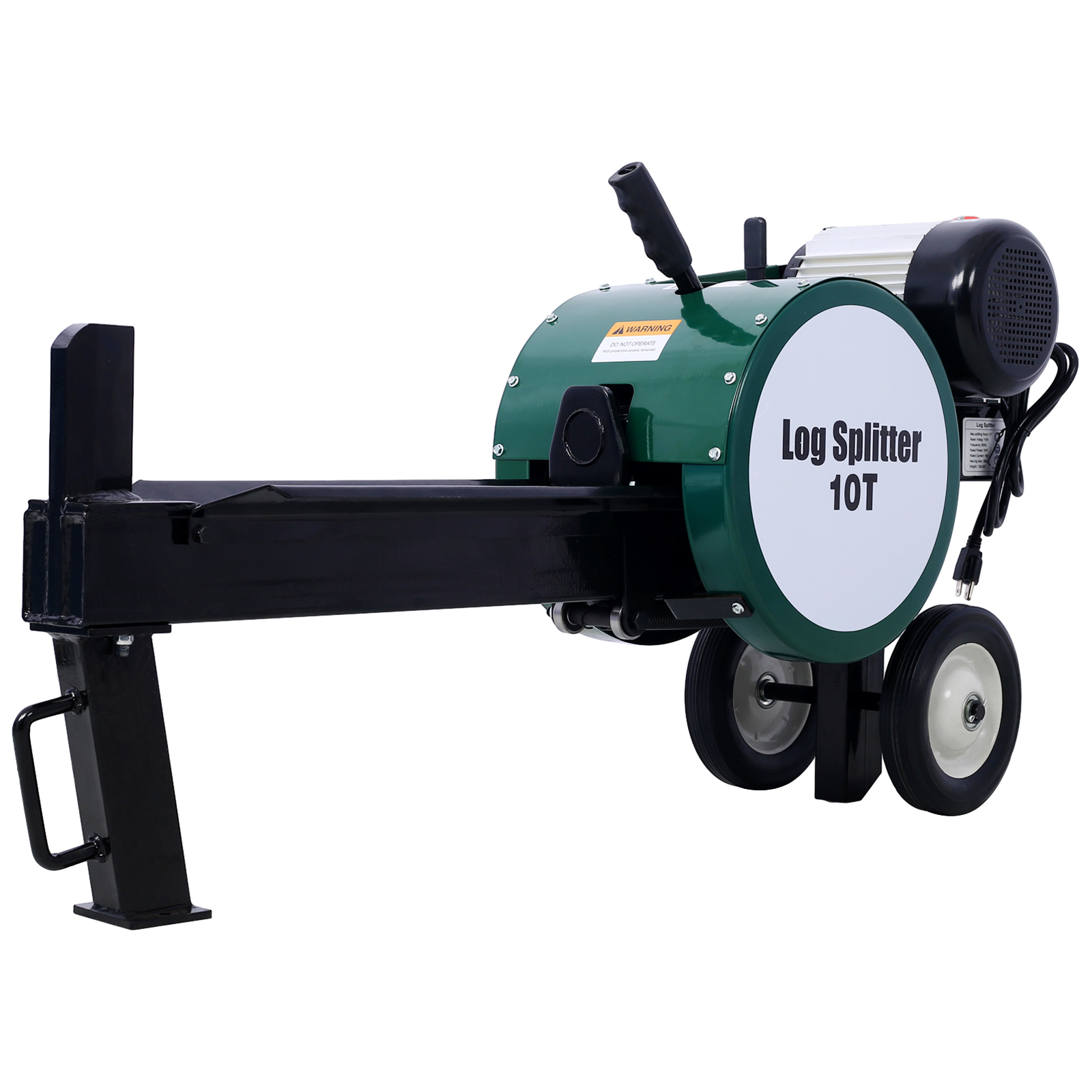 Double Flywheel Electric Log Splitter Log Splitter Electric Portable 10 Ton hotizontal 2HP 16A electric firewood splitting machine