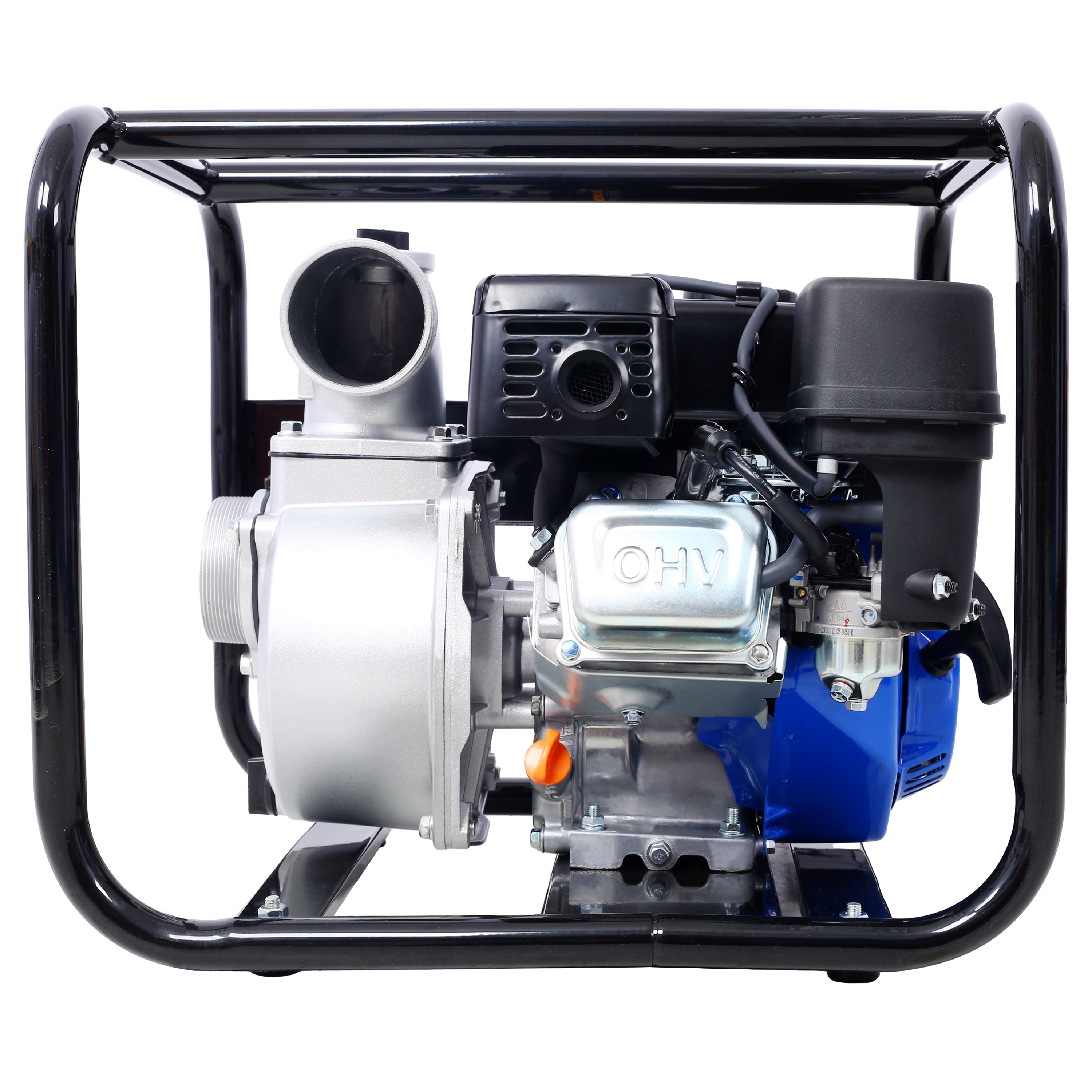 Semi Trash Pump 3 inch, 209cc 7HP 4 stroke OHV ENGINE, Gas Powered Full Trash Water Pump  50 ft Discharge Hose, 12 ft Suction Hose with Complete Fittings,EPA compliant