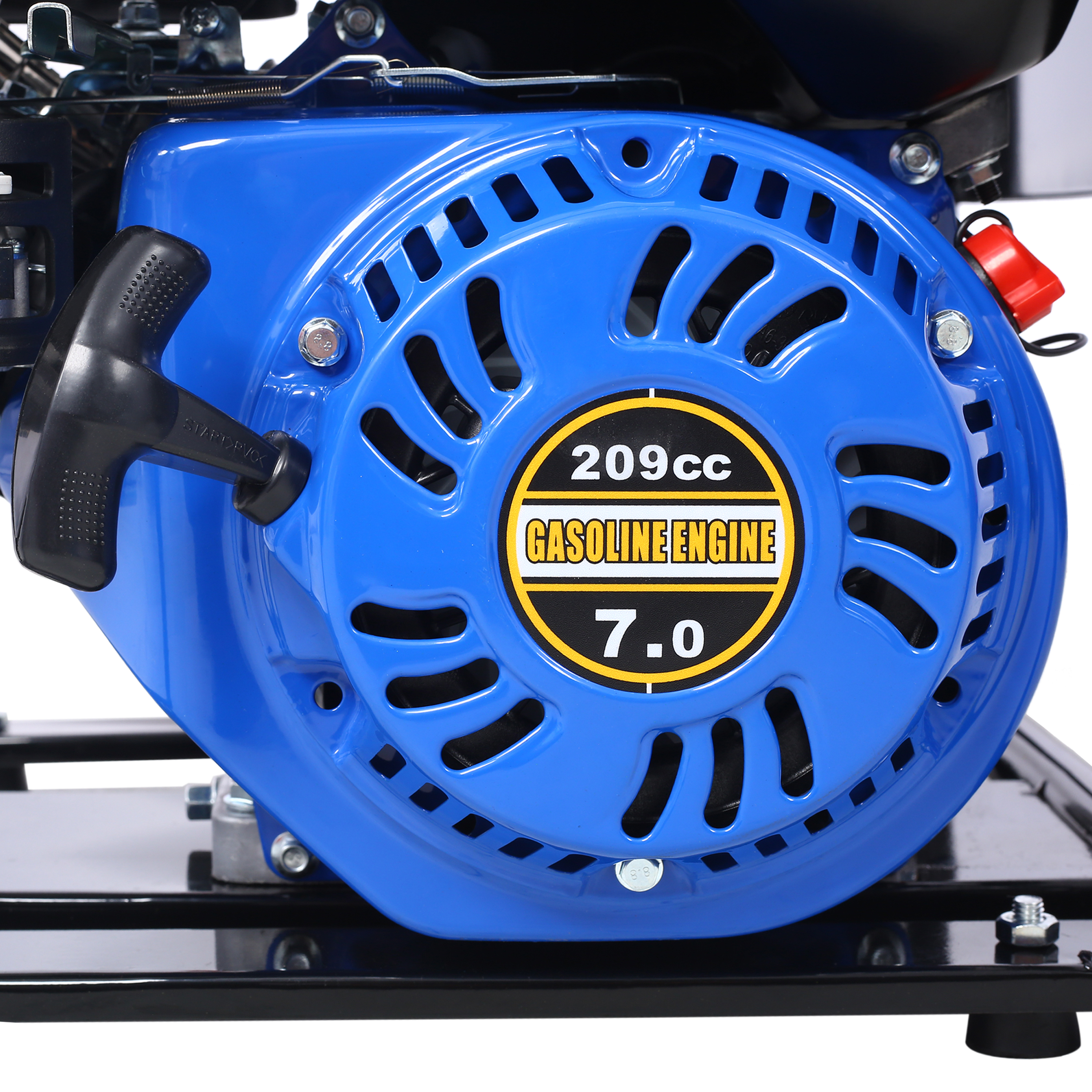 Semi Trash Pump 3 inch, 209cc 7HP 4 stroke OHV ENGINE, Gas Powered Full Trash Water Pump  50 ft Discharge Hose, 12 ft Suction Hose with Complete Fittings,EPA compliant