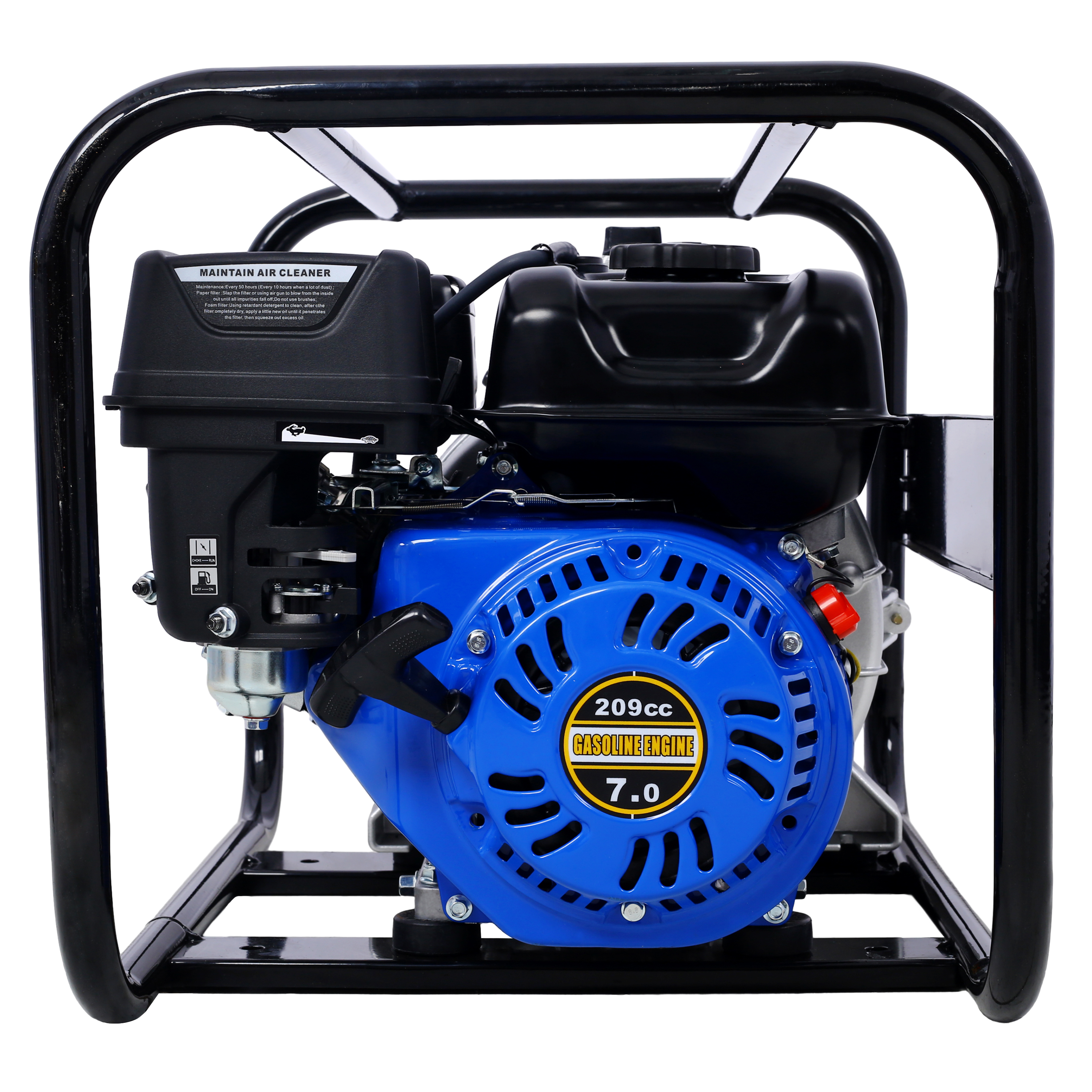 Trash Pump 3 inch, 209cc 7HP 4 stroke OHV ENGINE, Gas Powered Full Trash Water Pump 50 ft Discharge Hose, 12 ft Suction Hose with Complete Fittings,EPA compliant