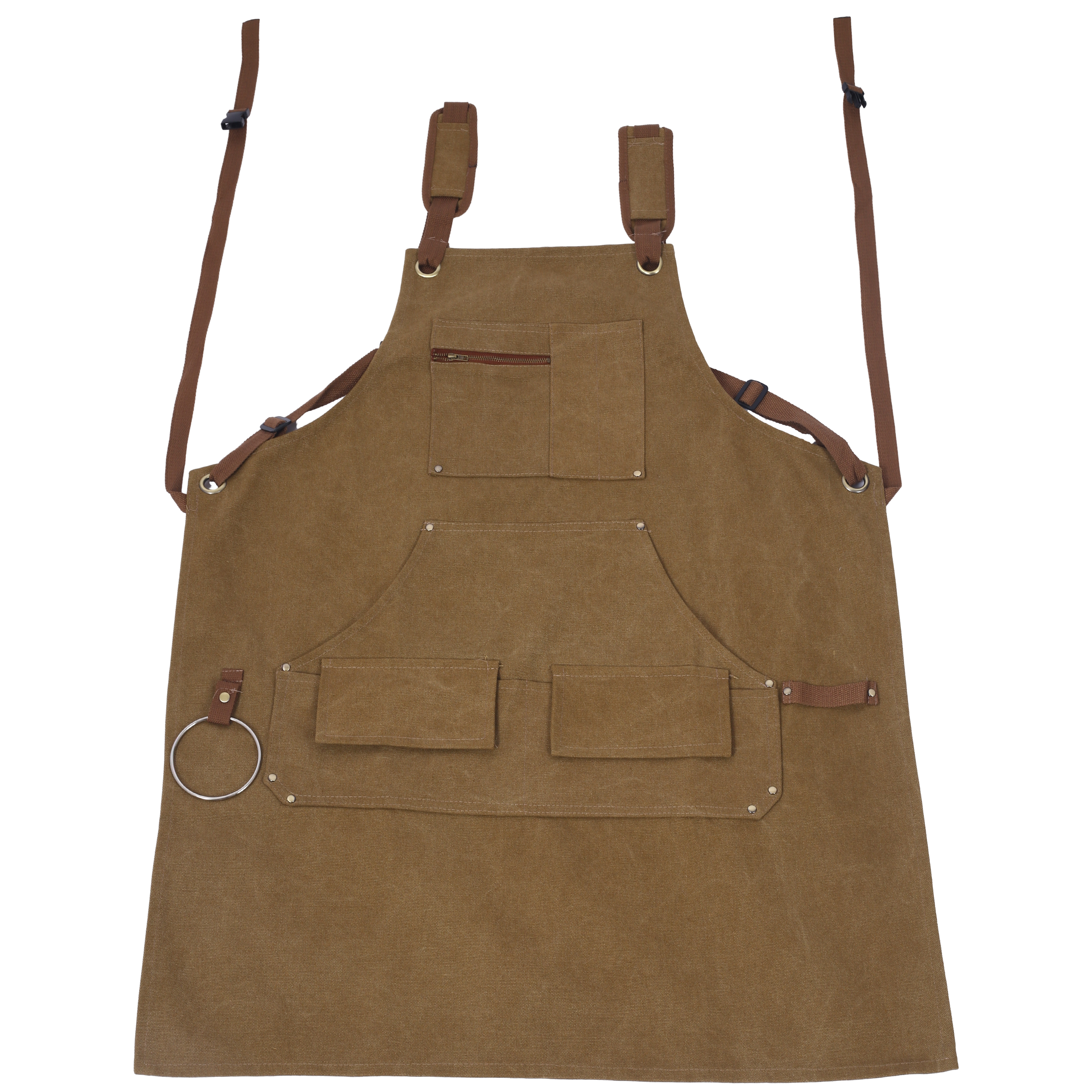 Long Heavy Duty  Canvas Tool Apron, Carpenter Aprons, Woodworking Aprons, Carpenters 16 Oz ,Fully Adjustable to Comfortably Fit Men and Women ,not waxed