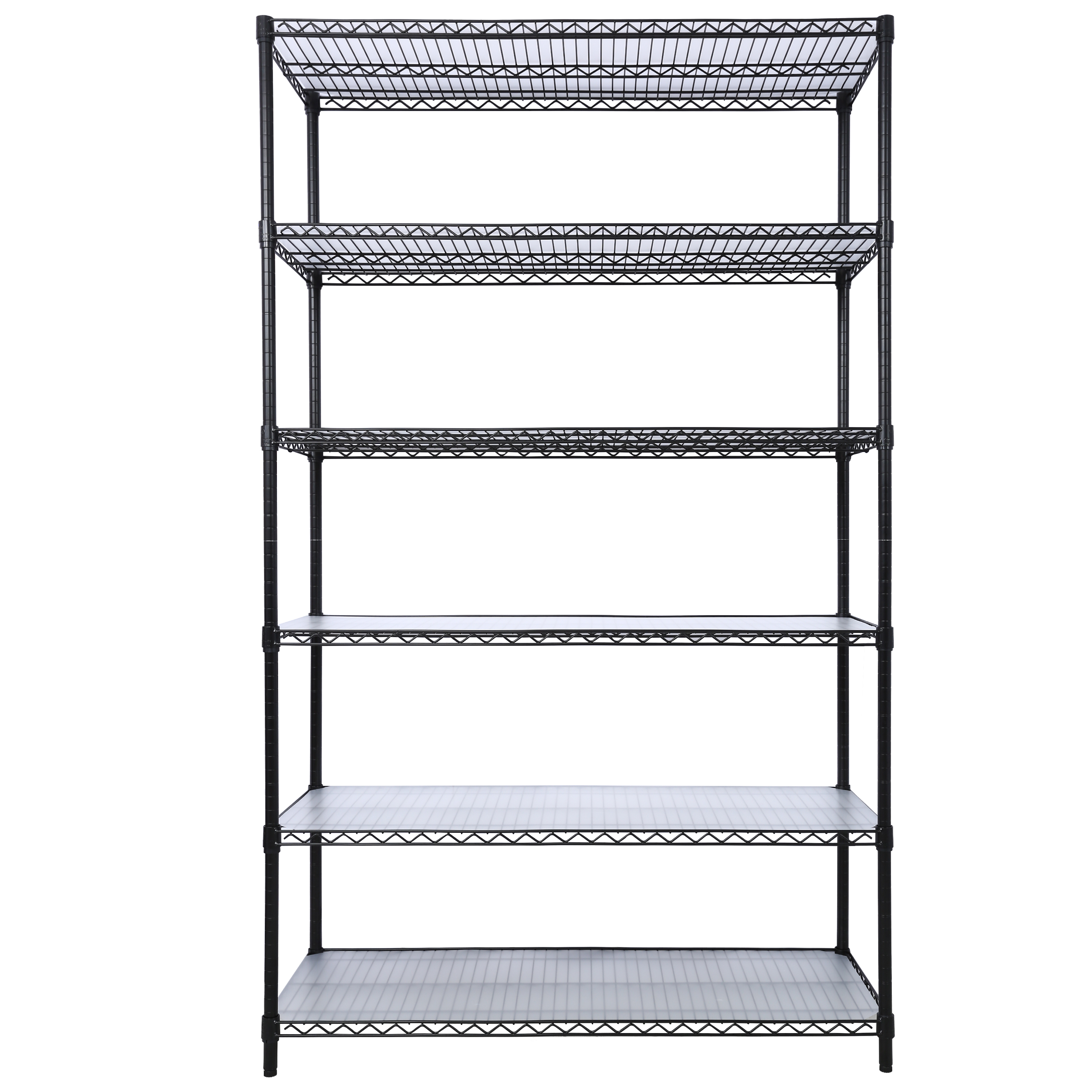 6 Tier 6000lbs Capacity NSF Metal Shelf Wire Shelving Unit, Heavy Duty Adjustable Storage Rack with Wheels & Shelf Liners for Commercial Grade Utility Steel Storage Rack, Black - 84"H x 48"L x 20"D