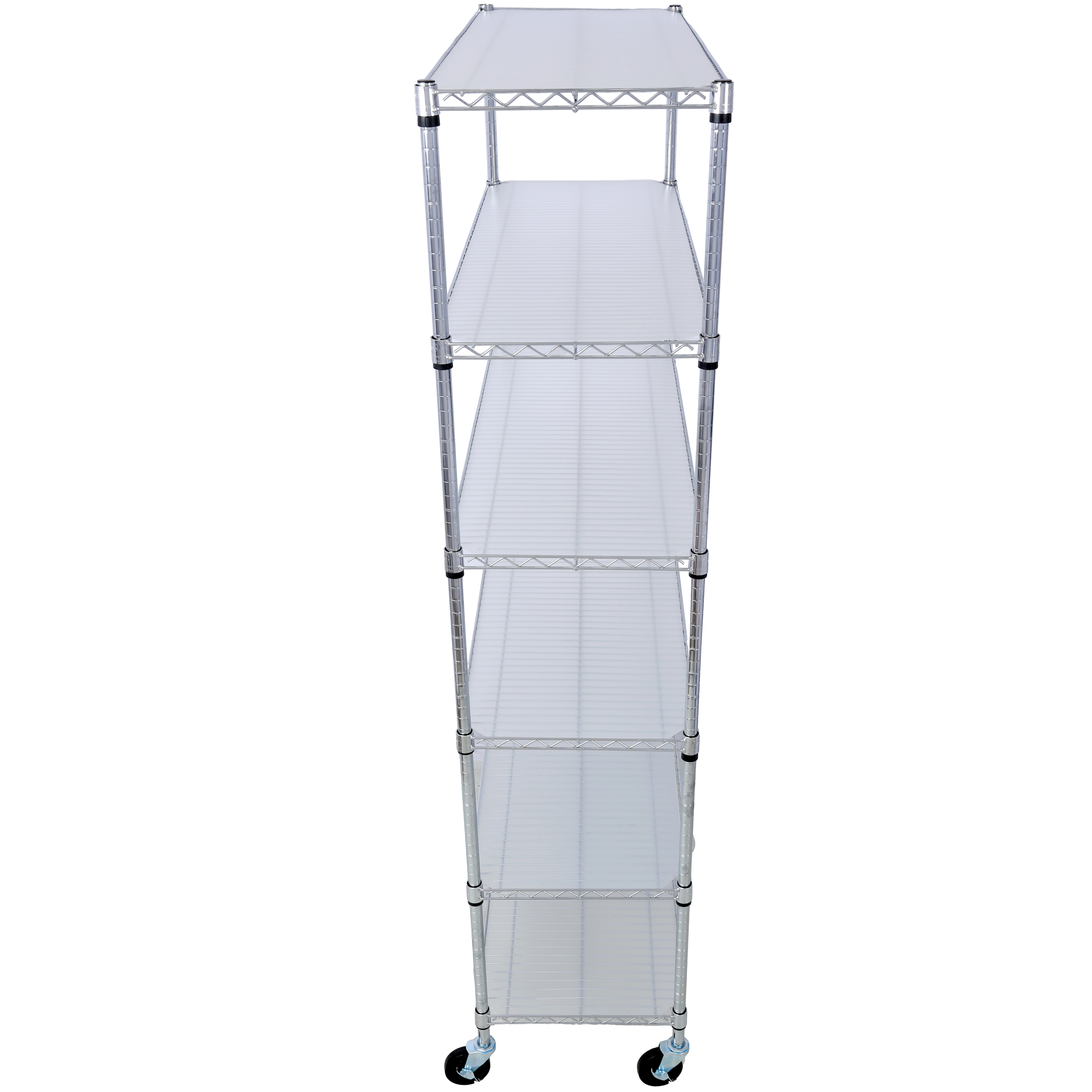 6 Tier 6000lbs Capacity NSF Metal Shelf Wire Shelving Unit, Heavy Duty Adjustable Storage Rack with Wheels & Shelf Liners for Commercial Grade Utility Steel Storage Rack, chrome- 82"H x 48"L x 18"D