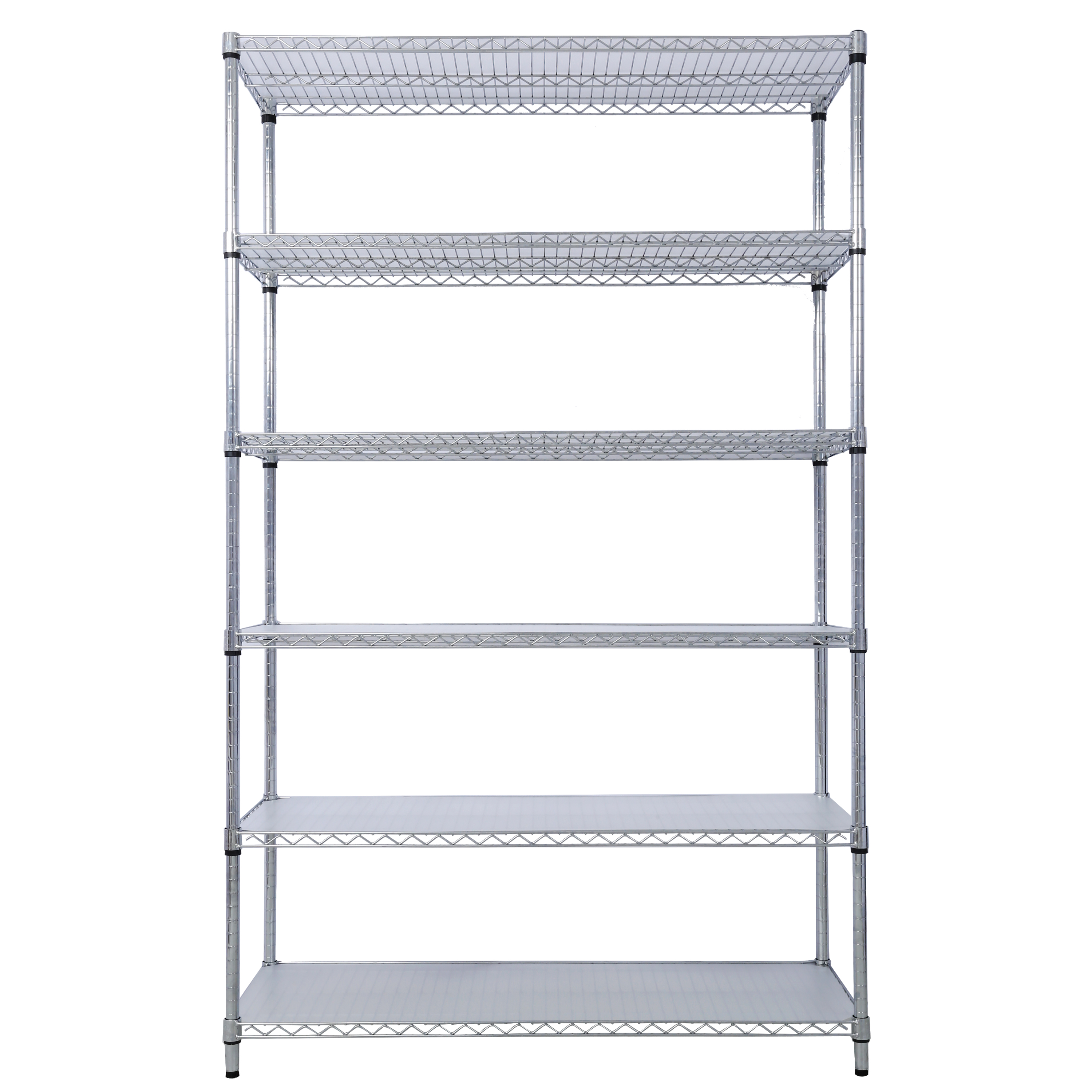 6 Tier 6000lbs Capacity NSF Metal Shelf Wire Shelving Unit, Heavy Duty Adjustable Storage Rack with Wheels & Shelf Liners for Commercial Grade Utility Steel Storage Rack, chrome- 84"H x 48"L x 20"D