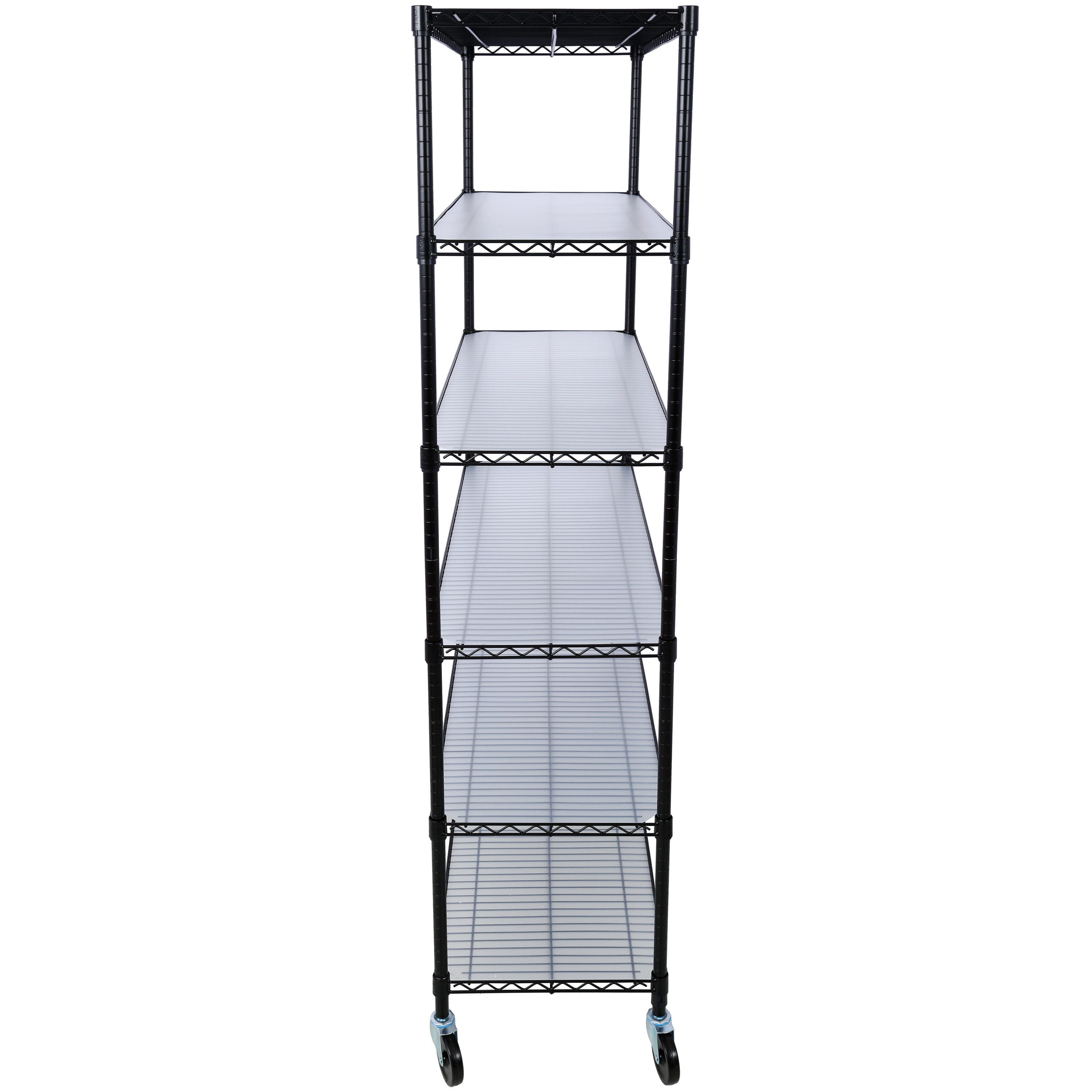 6 Tier 6000lbs Capacity NSF Metal Shelf Wire Shelving Unit, Heavy Duty Adjustable Storage Rack with Wheels & Shelf Liners for Commercial Grade Utility Steel Storage Rack, Black - 82"H x 48"L x 18"D