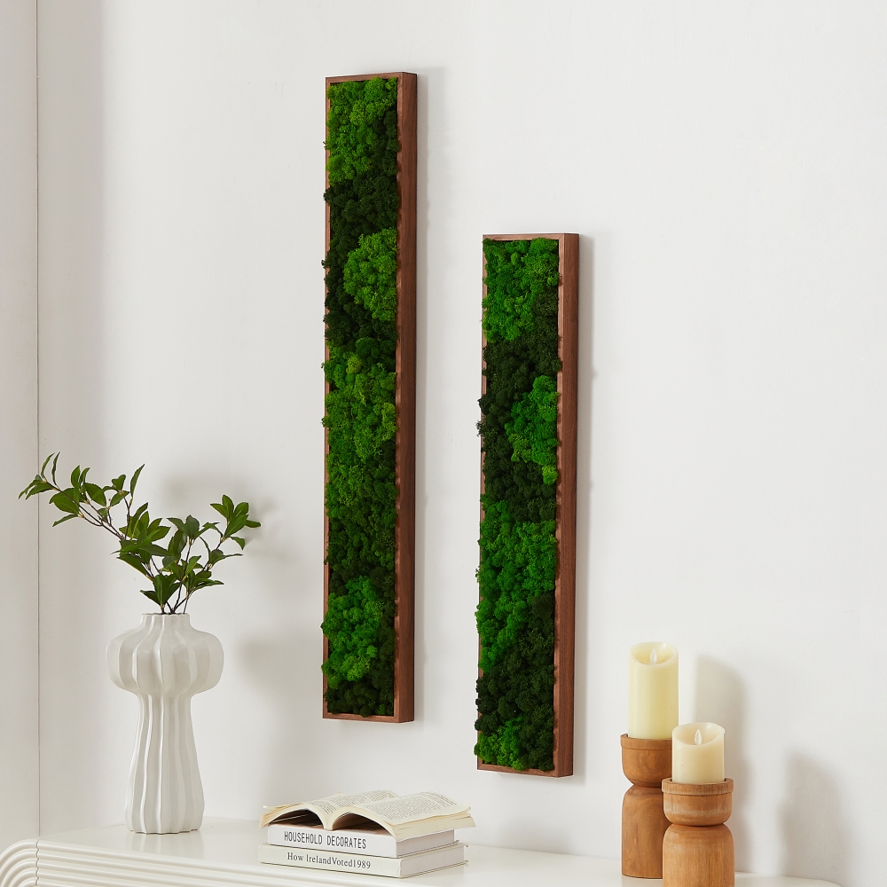 Rectangular Mixed Moss Wall Art, only the Medium pc