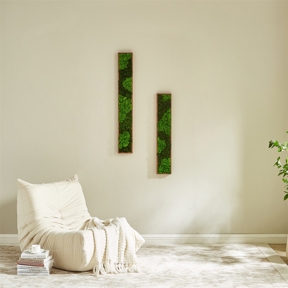 Rectangular Mixed Moss Wall Art, only the Medium pc