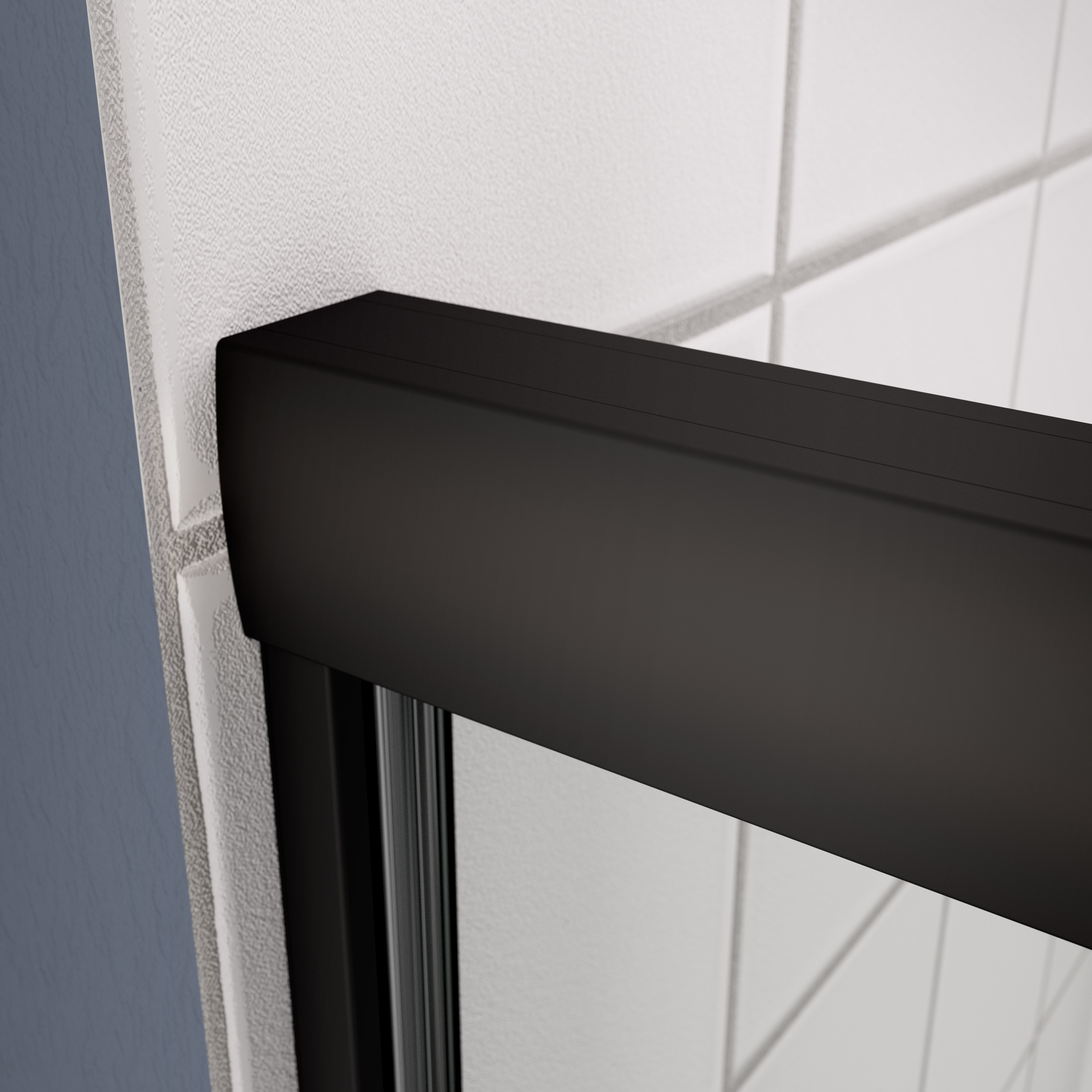 Bypass shower door, sliding door, with 1/4" tempered glass and Matted black finish