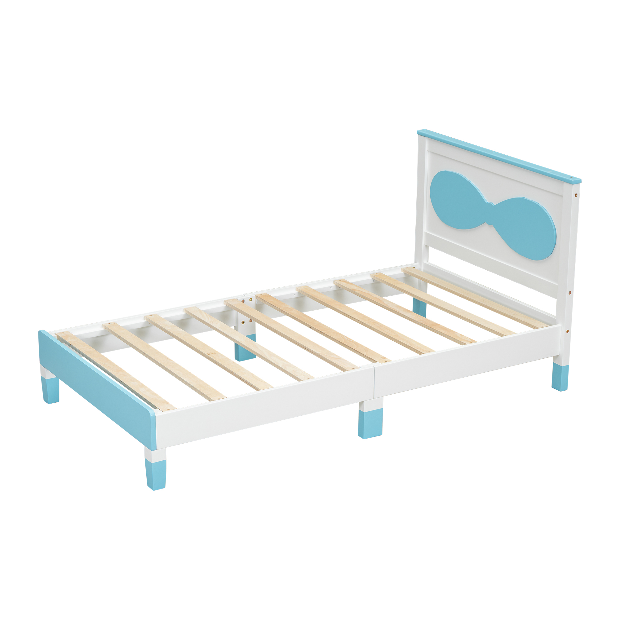 Twin size Wooden Bow Bed