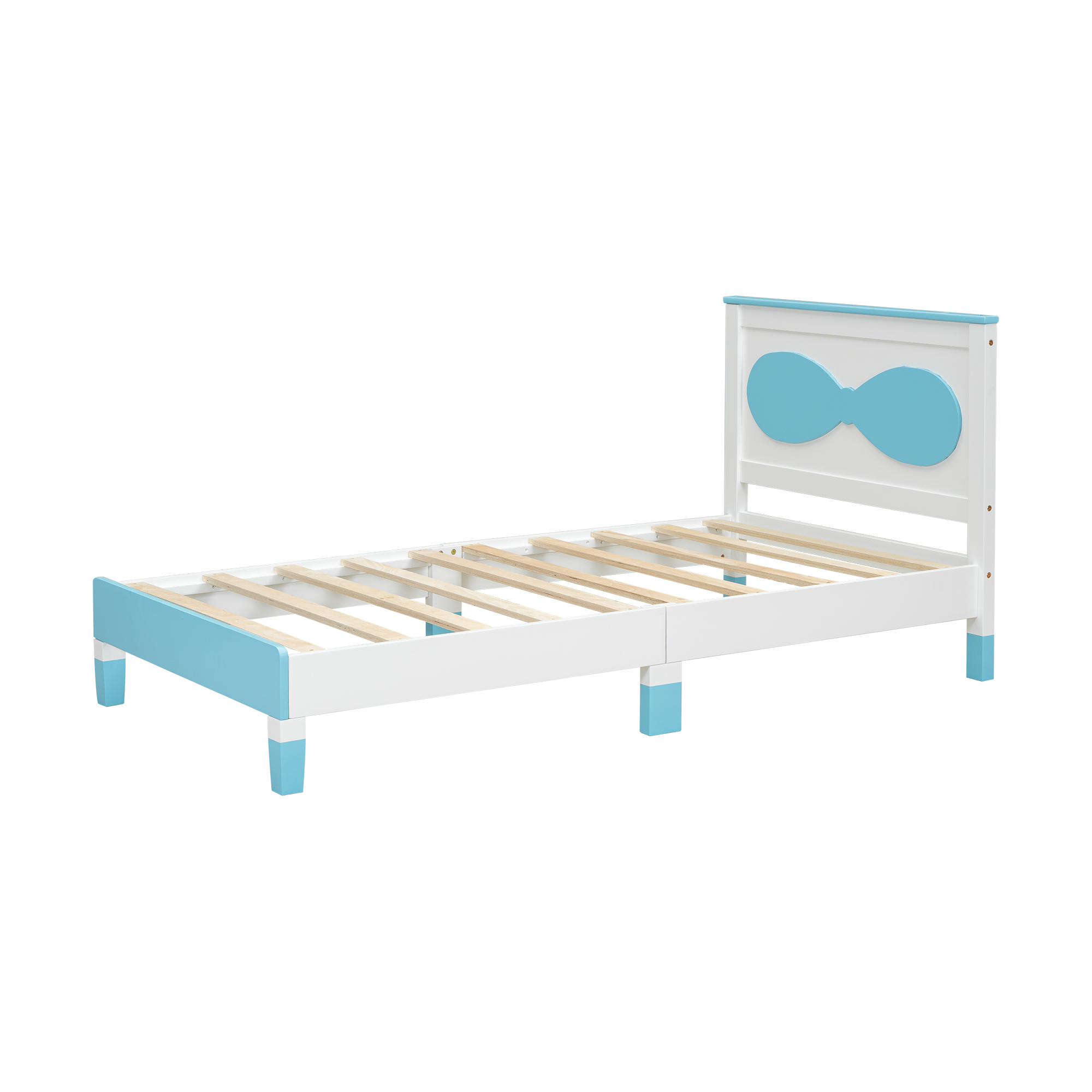 Twin size Wooden Bow Bed