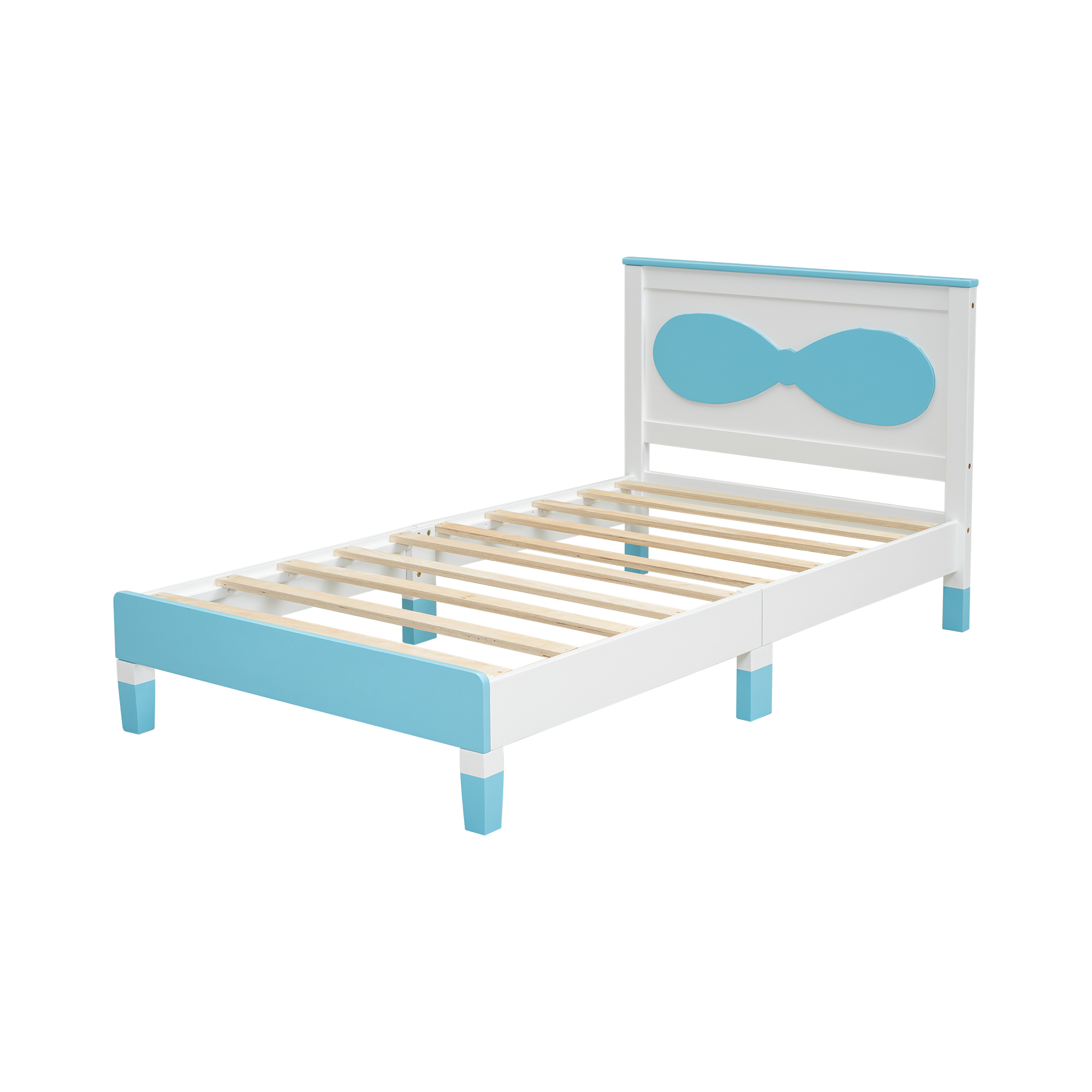 Twin size Wooden Bow Bed