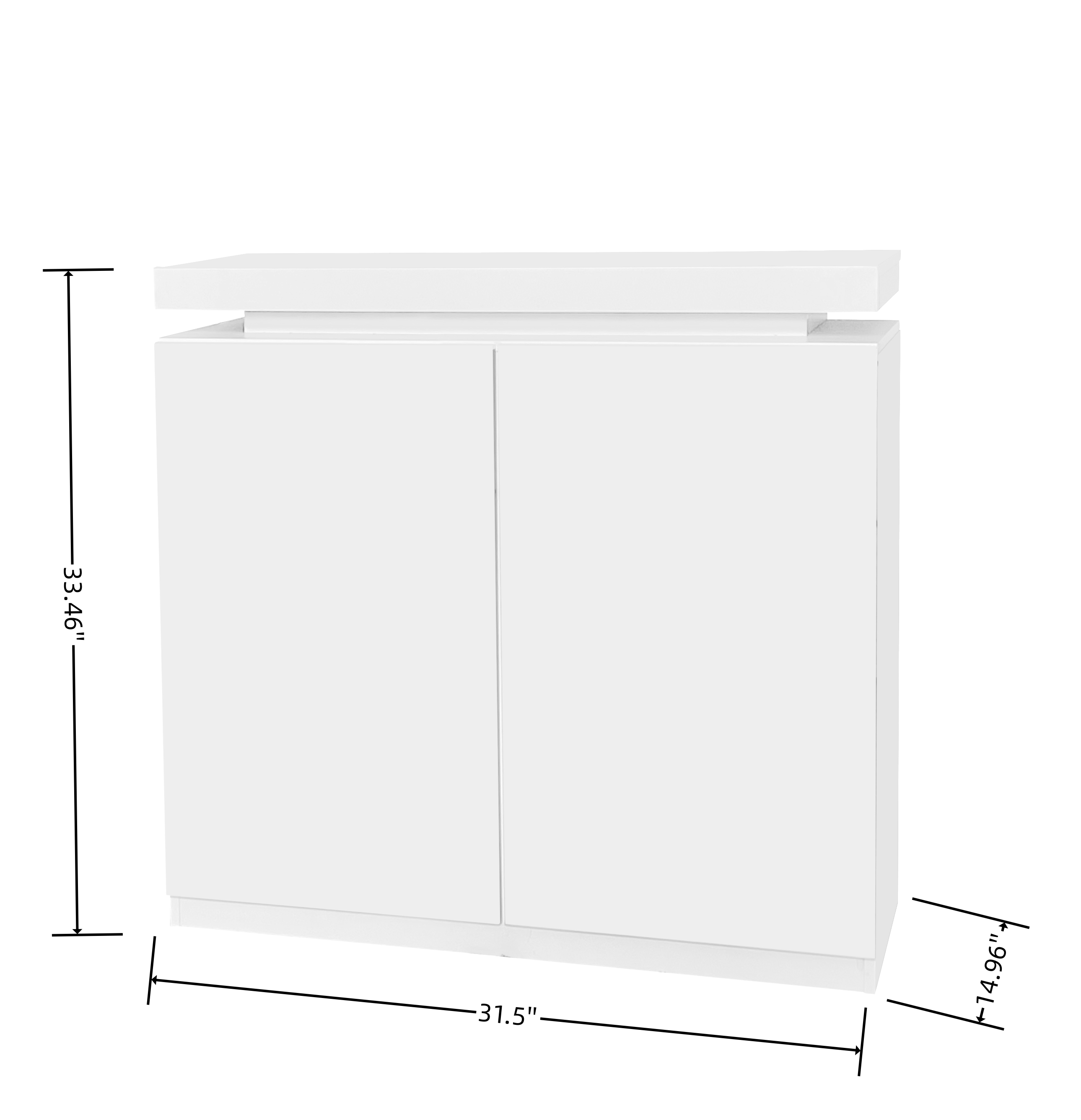 Large Spaces Shoe Cabinet High Glossy White Color with Led Light have moveable Shelves