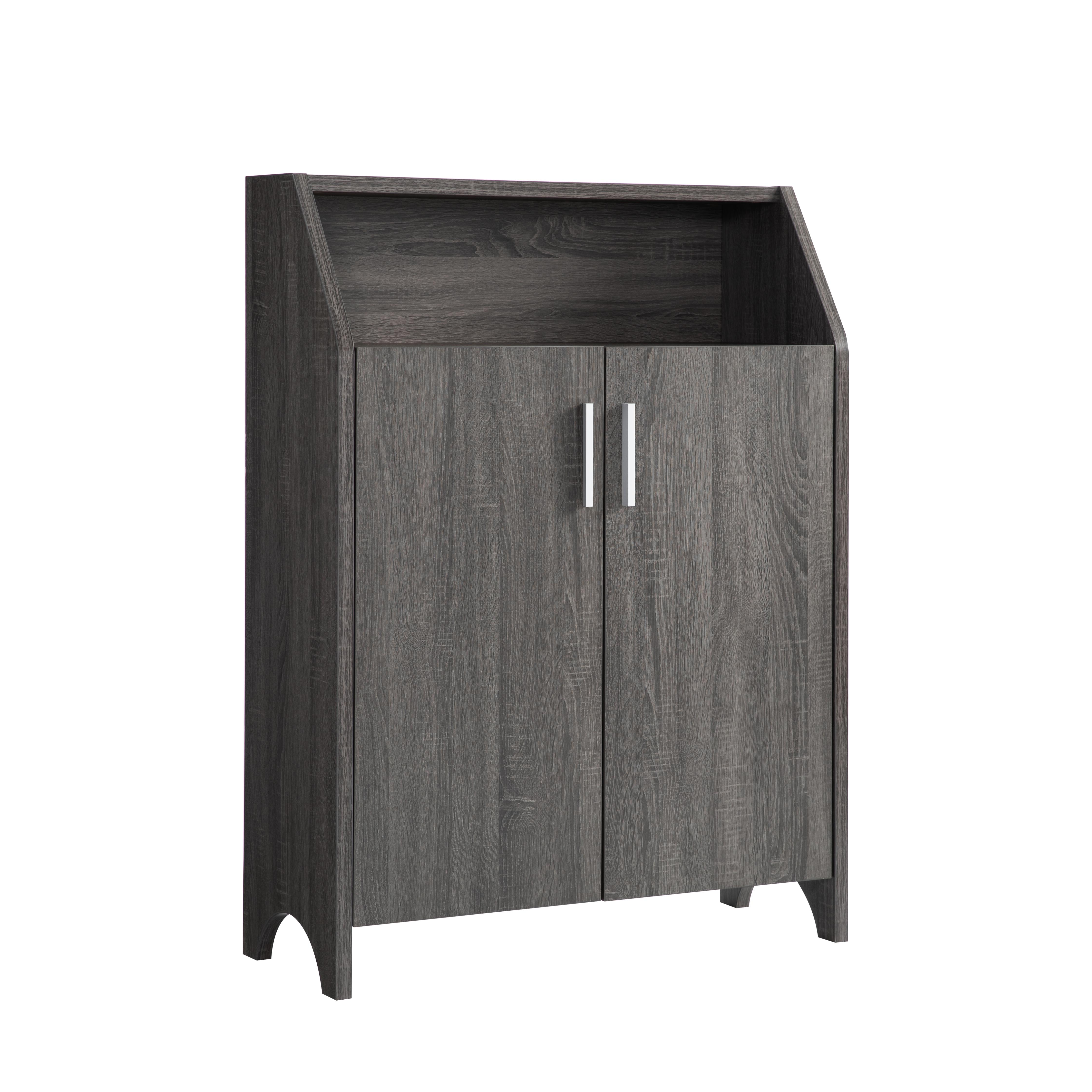 Shoe Cabinet Storage Cabinet with Five Shelves - Grey