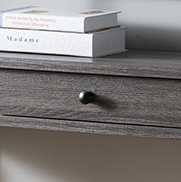 Console Table with One Drawer and Two Open Shelves - Grey