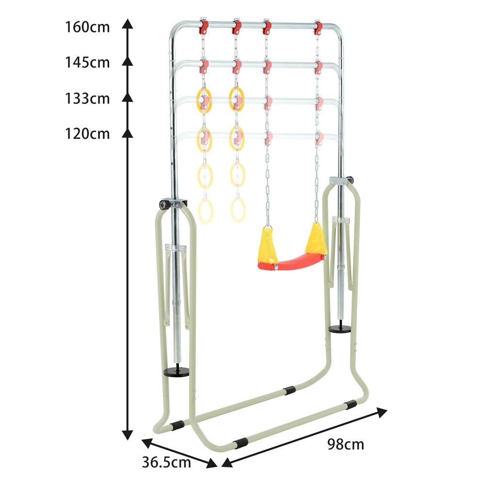 鉄棒室内屋外折りたたみ 高さ調節可能鉄棒ブランコ 吊り輪 子供用