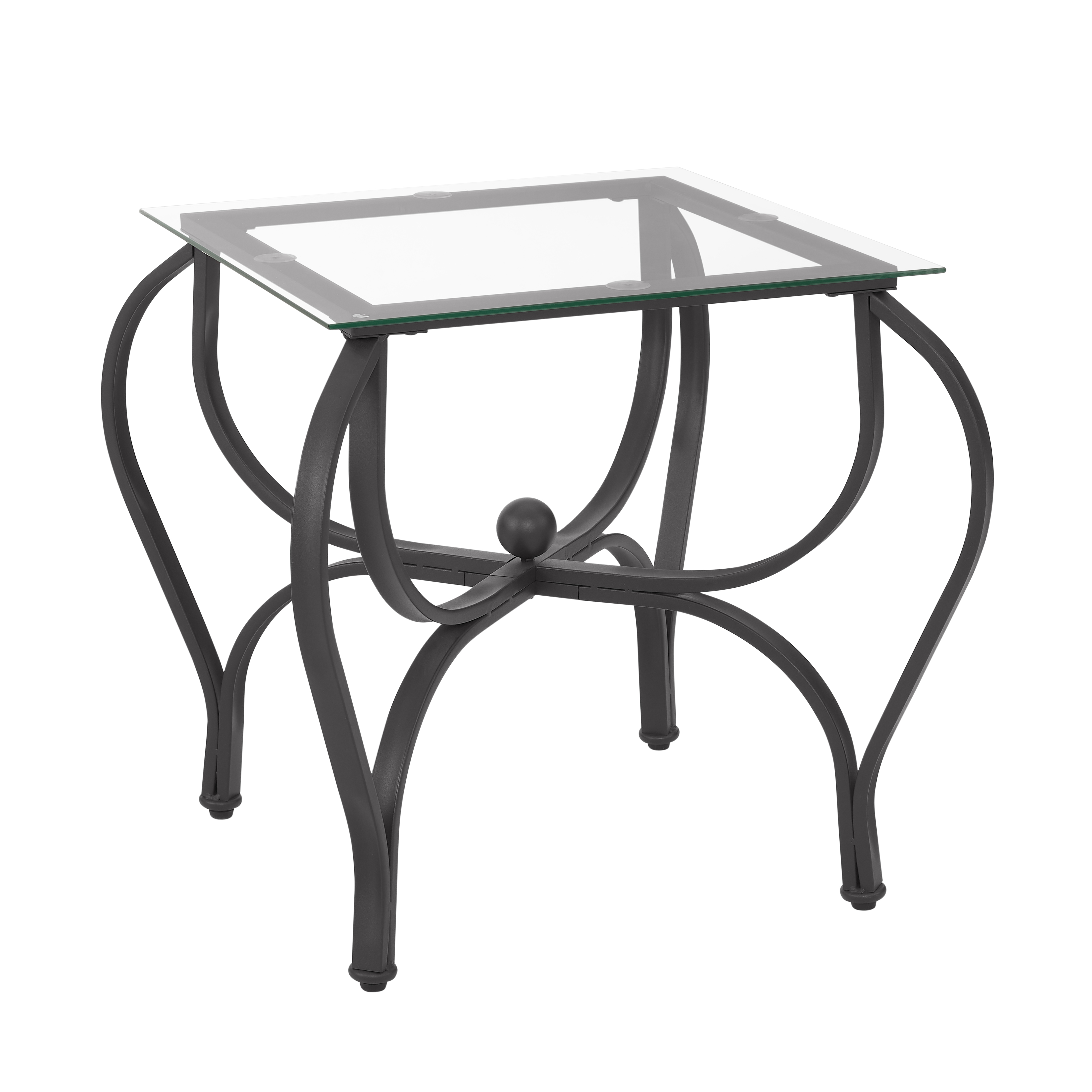 Tempered Glass Surface 3-Piece Coffee Table Set Decor Rectangle Coffee Table with 2 Square End Side Table Unique Design Coffee Table with Sturdy Construction for Living Room (Rustic Black)