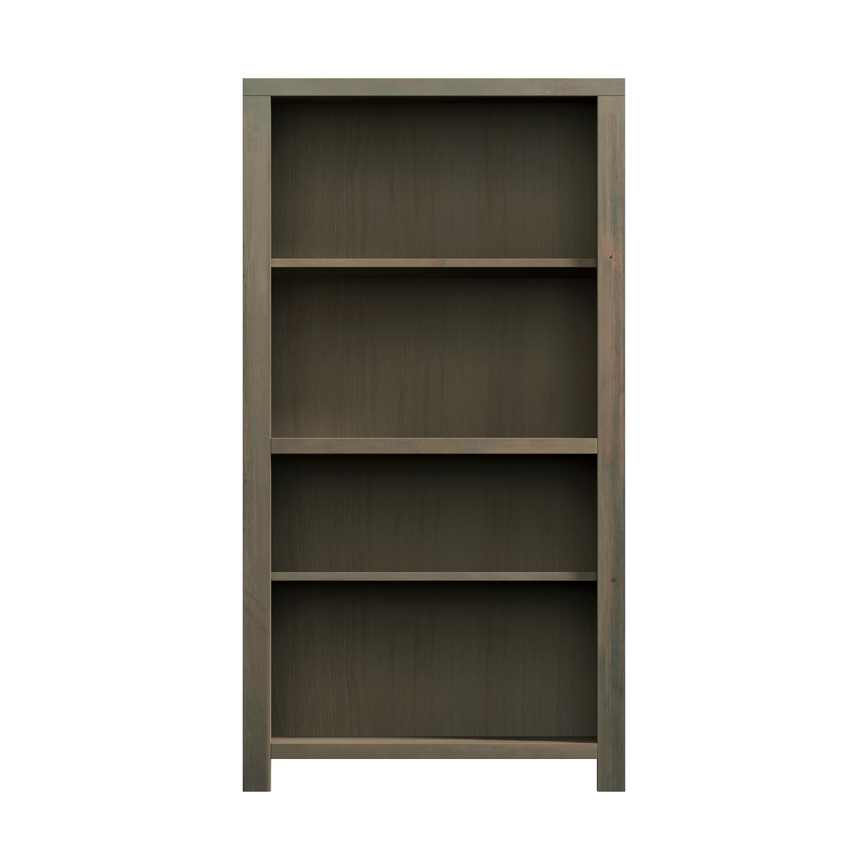 Bridgevine Home Joshua Creek 60 inch high 4-shelf Bookcase, No Assembly Required, Barnwood Finish