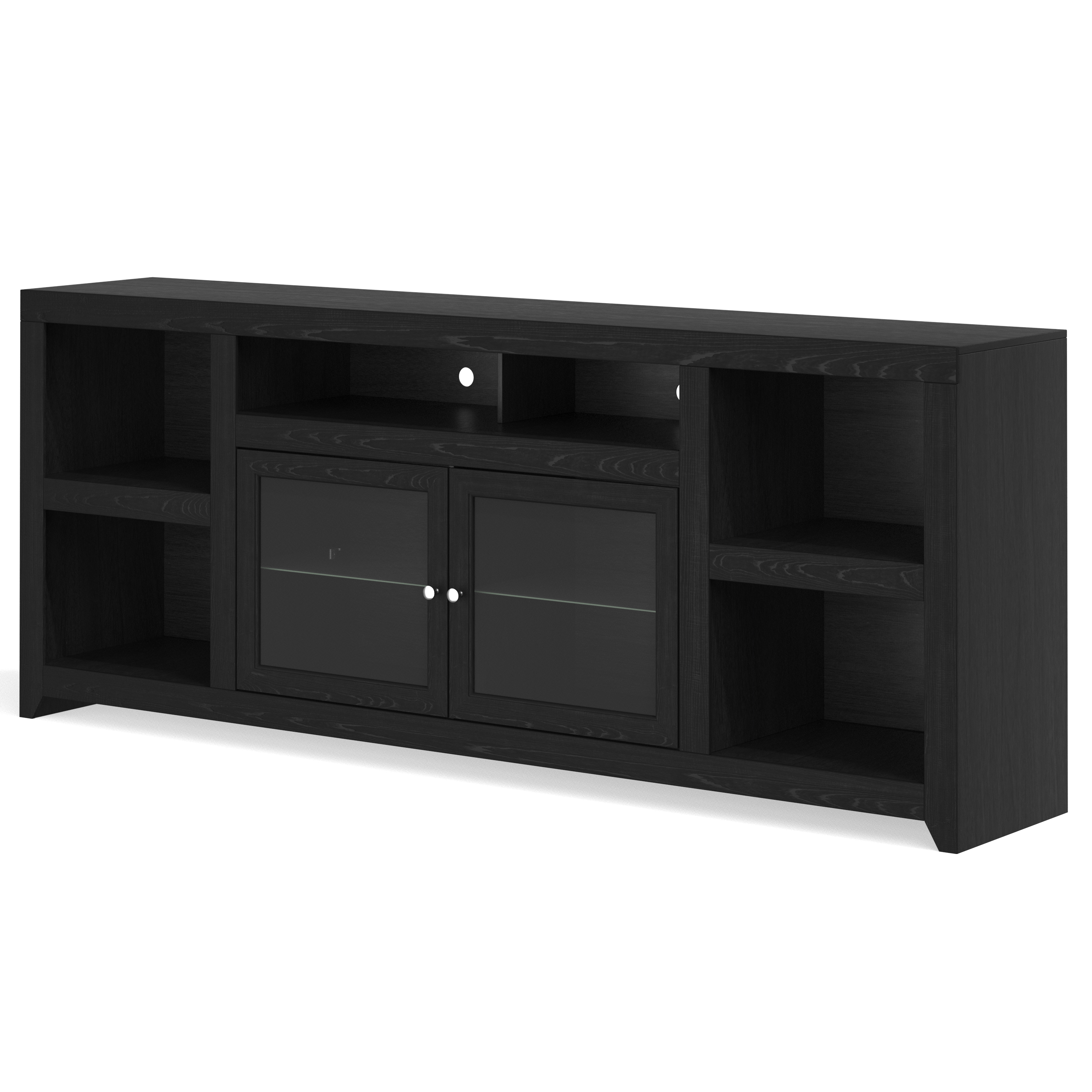 Bridgevine Home Skyline 75 inch TV Stand Console for TVs up to 90 inches, No Assembly Required, Mocha Finish