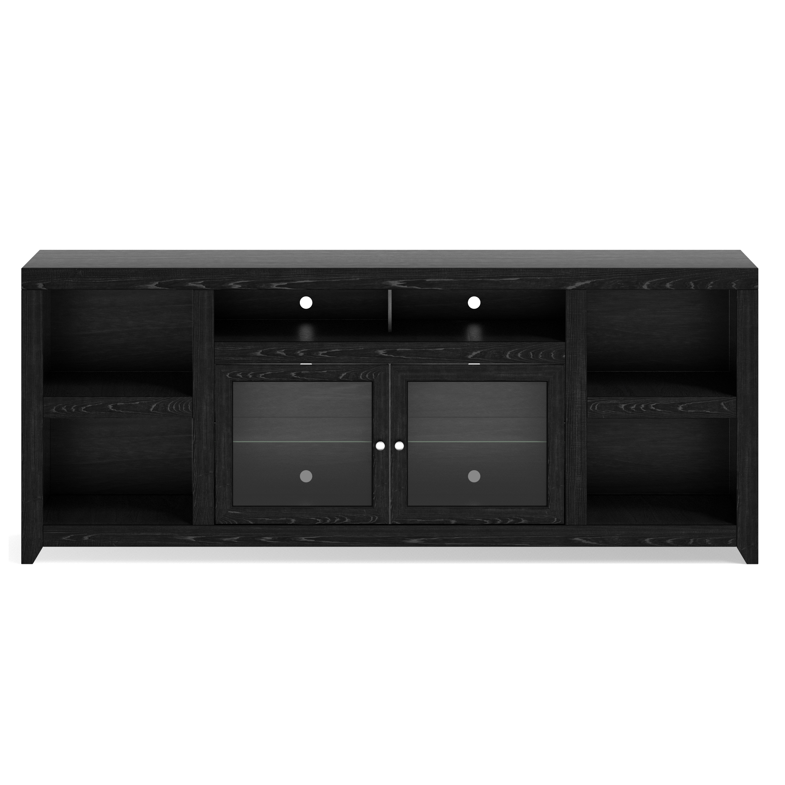 Bridgevine Home Skyline 75 inch TV Stand Console for TVs up to 90 inches, No Assembly Required, Mocha Finish