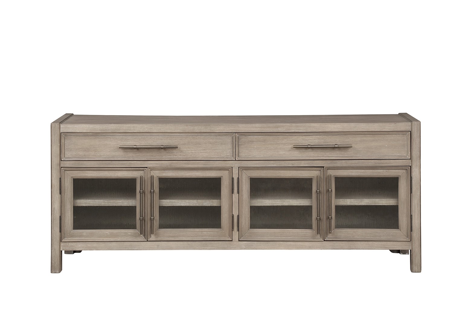 Bridgevine Home Cypress Lane 65 inch TV Stand Console, No Assembly Required, White Oak Finish