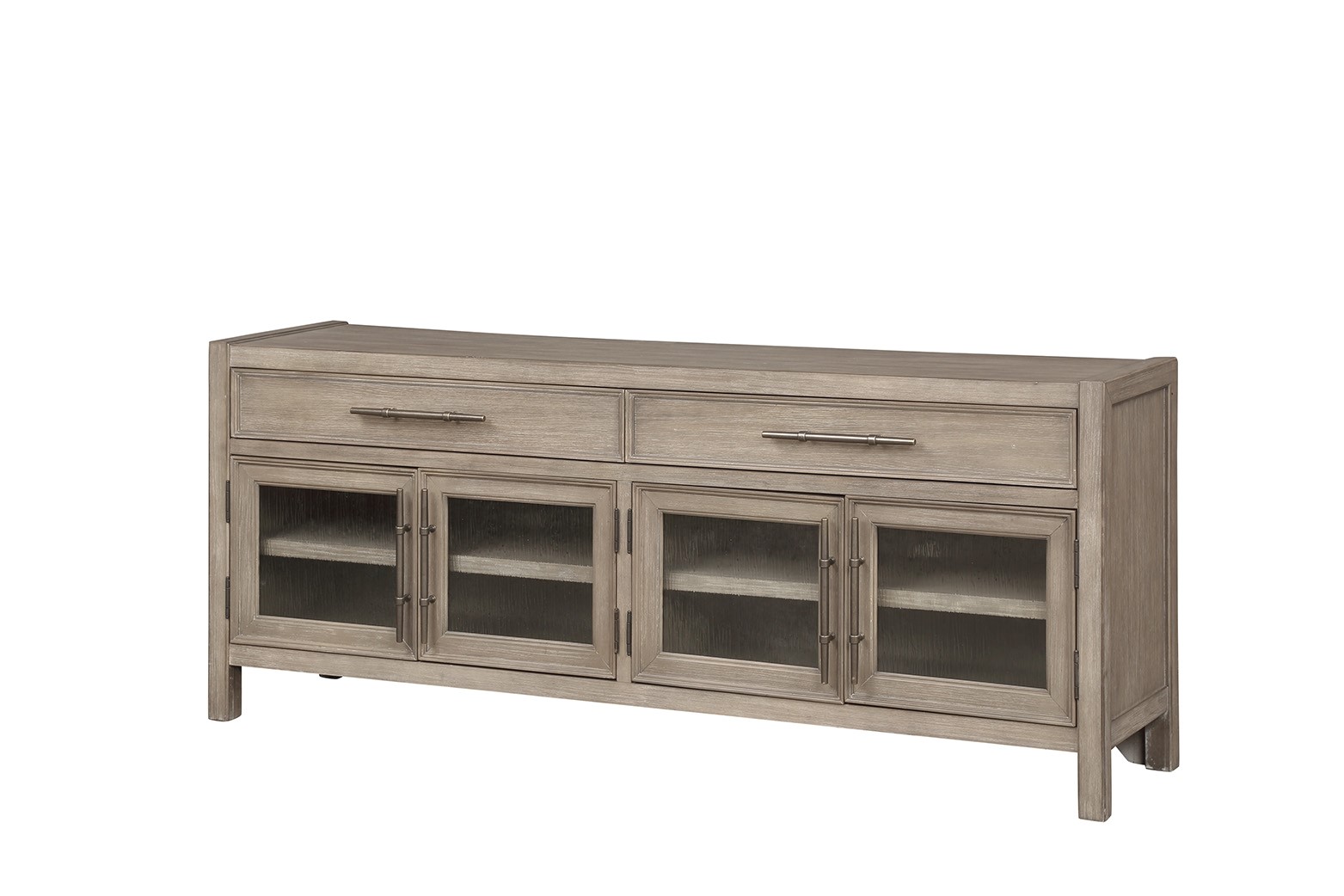 Bridgevine Home Cypress Lane 65 inch TV Stand Console, No Assembly Required, White Oak Finish