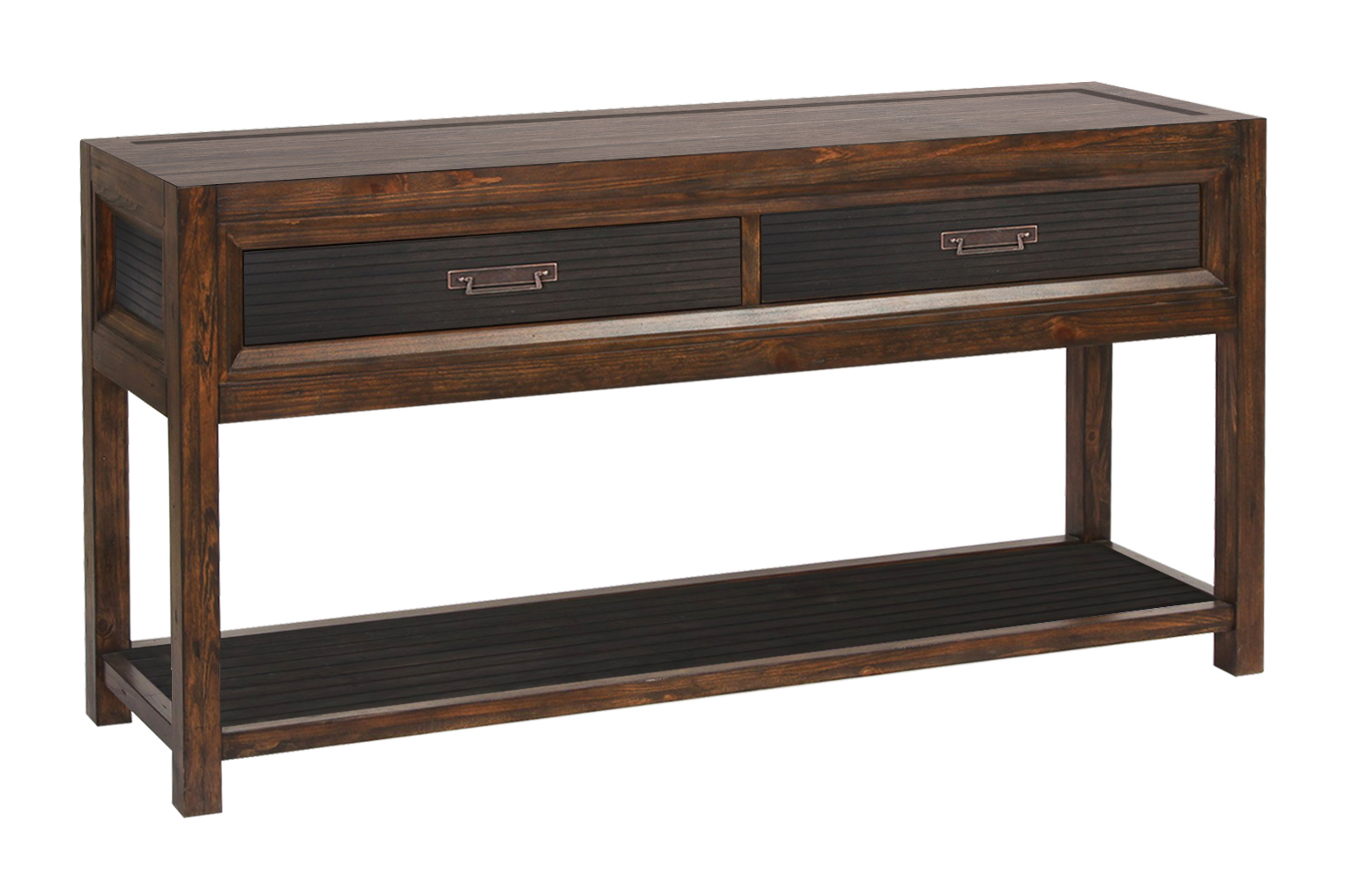 Bridgevine Home Branson 2-drawer Sofa Table, No Assembly Required, Two-Tone Finish