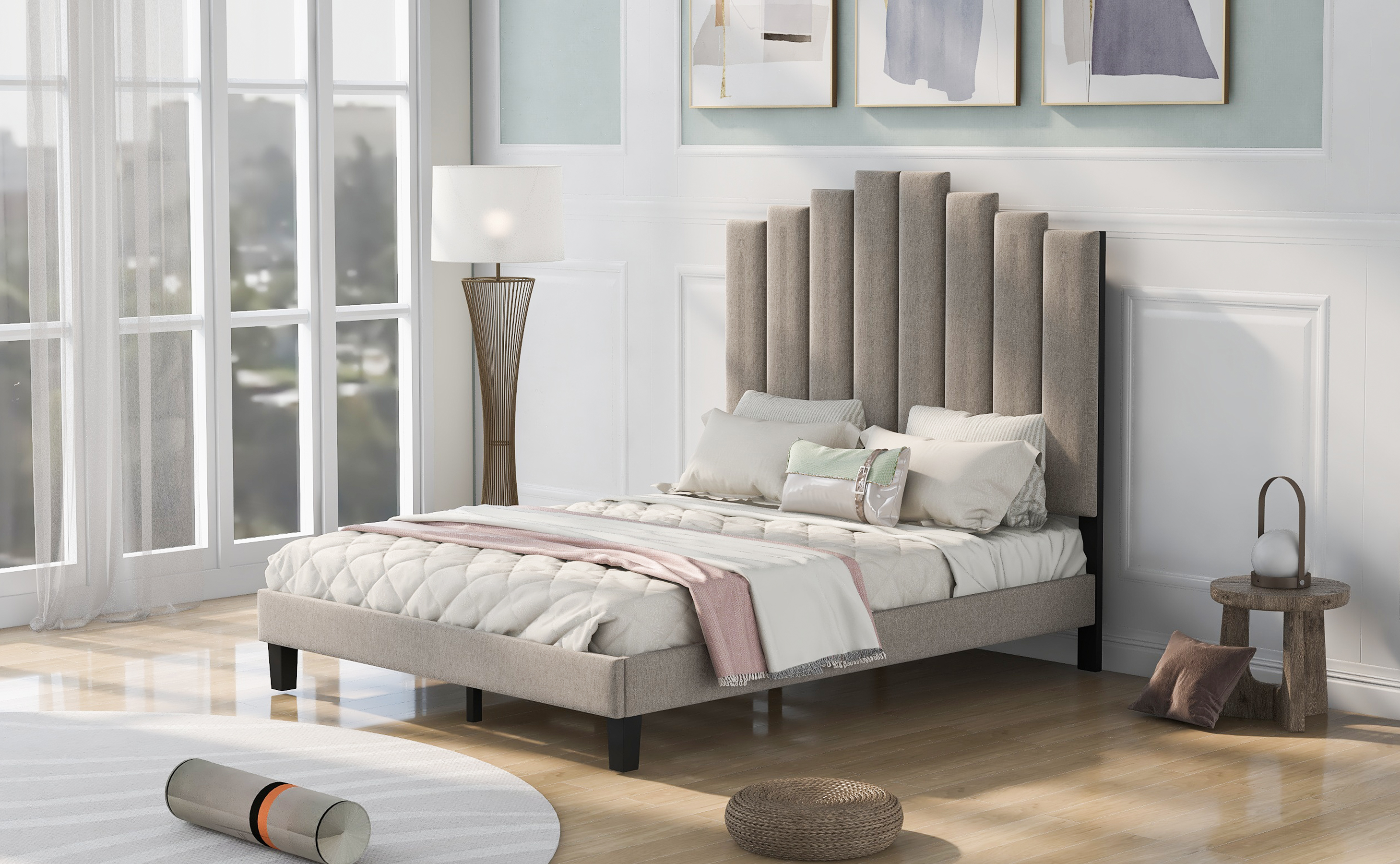 Soft Modern upholstered bed