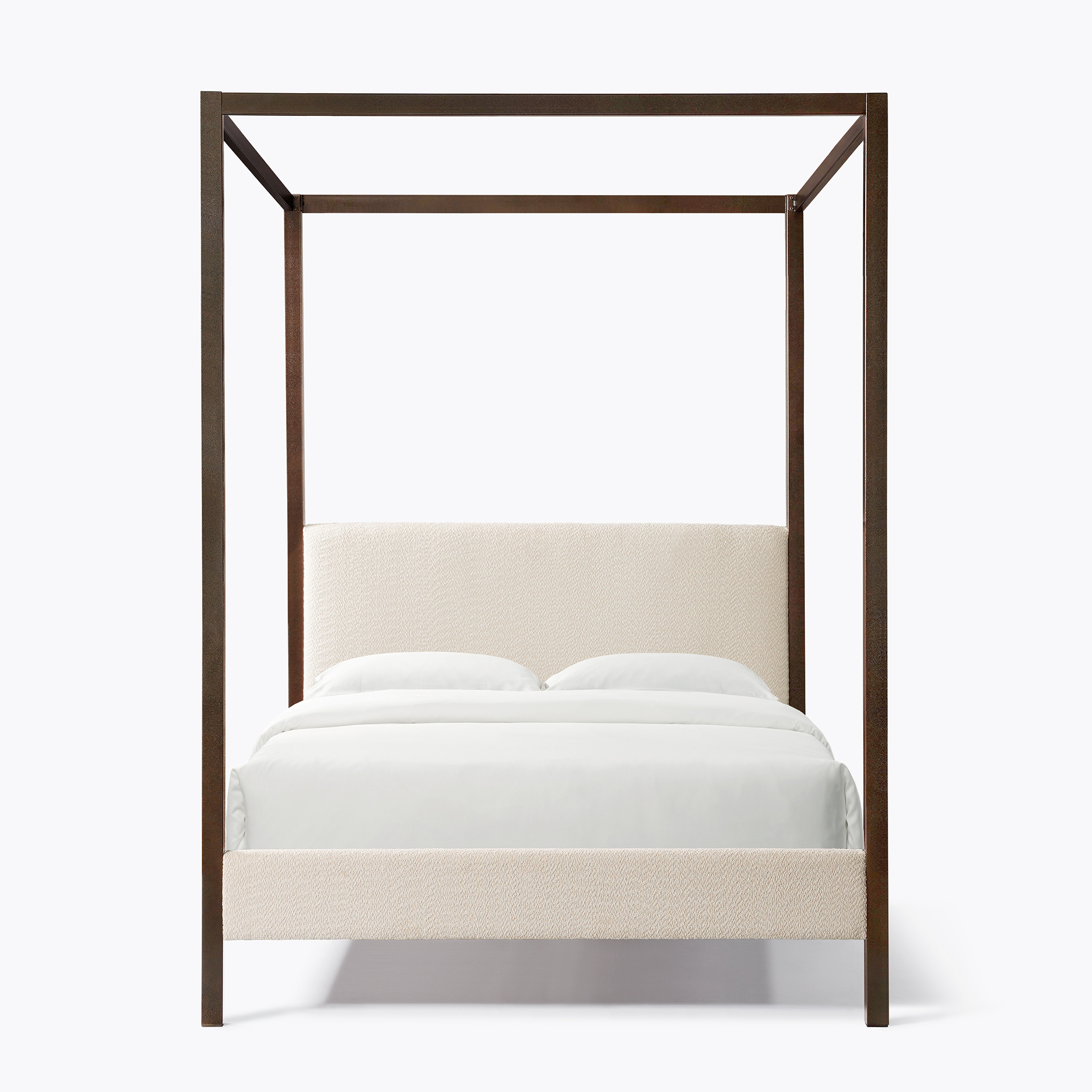 Normsman Pelican Canopy Platform Bed - Pearl White - Queen