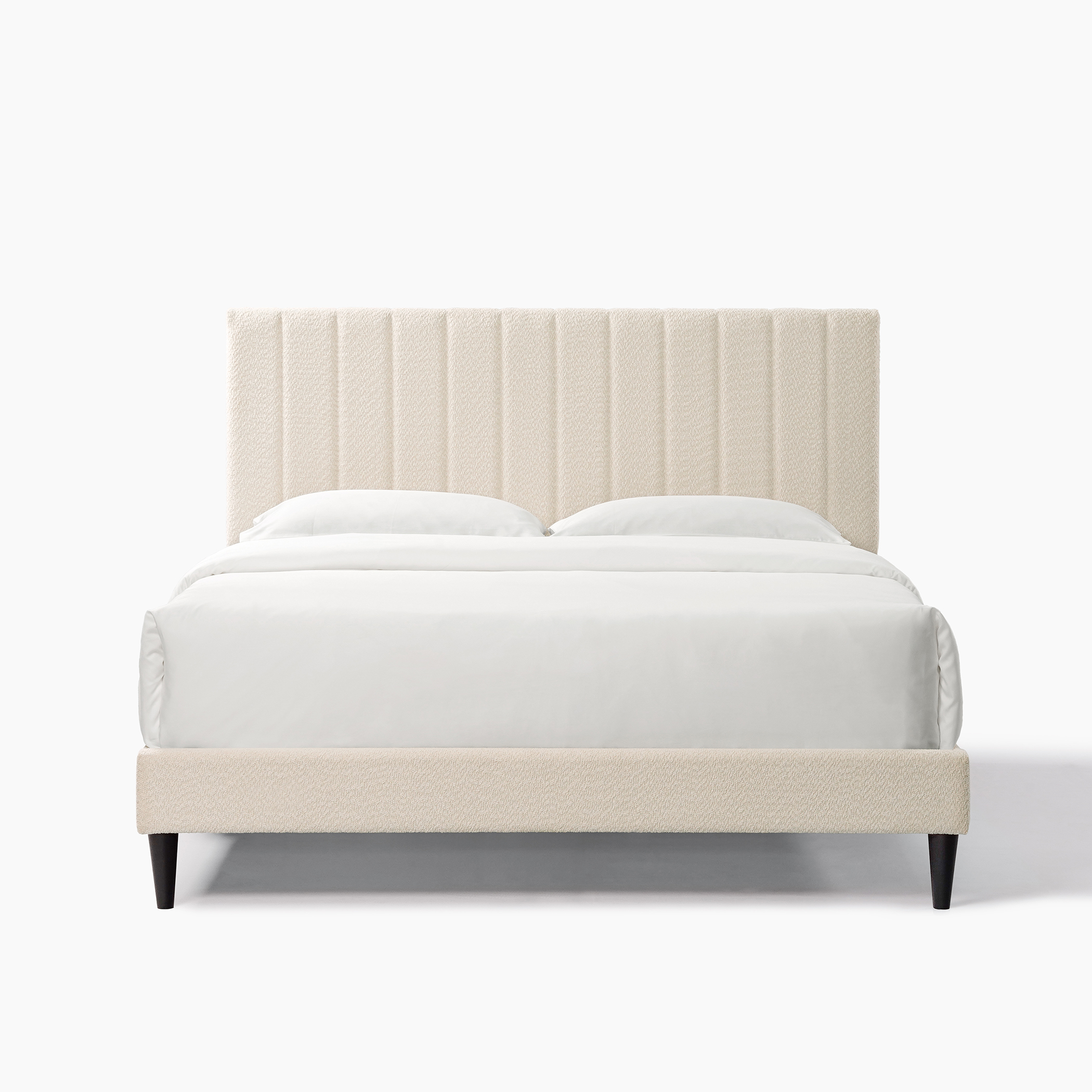 Normsman Dove Tufted Upholstered Platform Bed - Pearl White - Queen