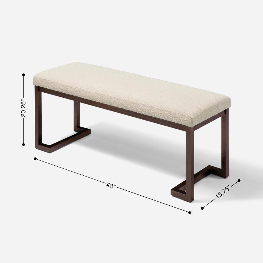 Normsman Pelican Bench - Pearl White